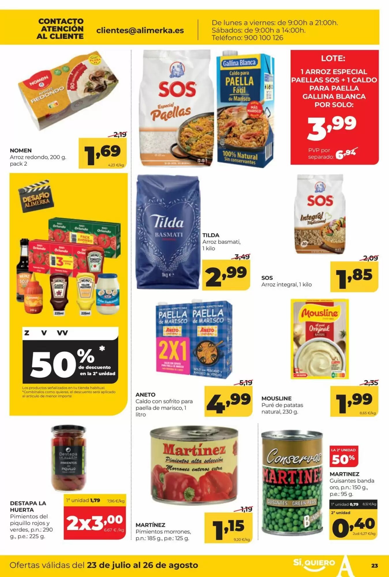 Folleto promocional de Alimerka válido desde el 23/07/2026 - Página 23.