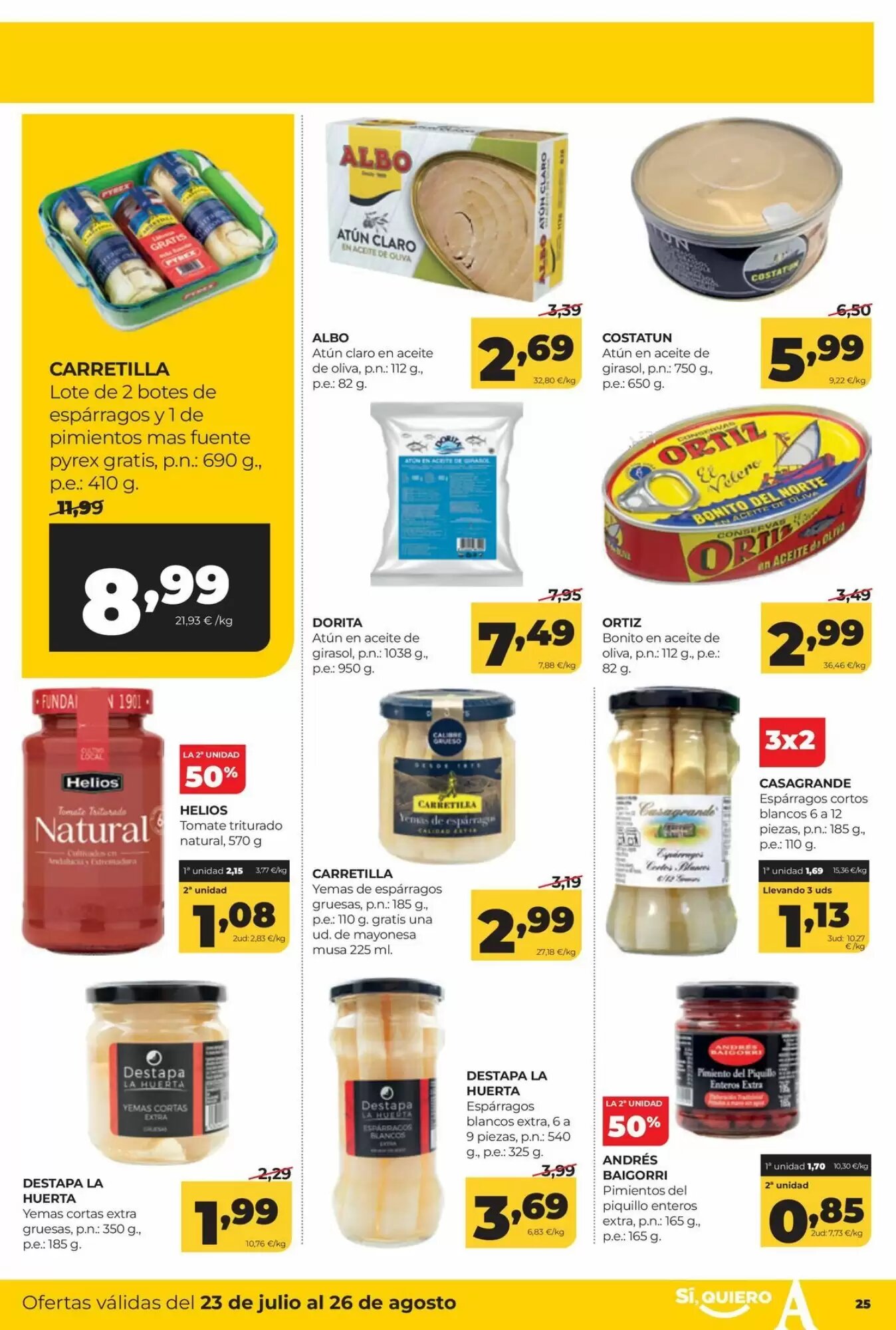 Folleto promocional de Alimerka válido desde el 23/07/2026 - Página 25.