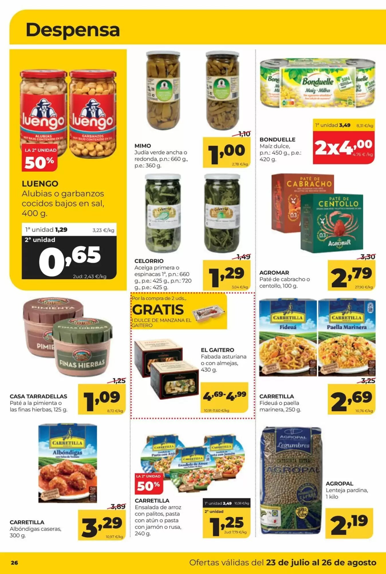 Folleto promocional de Alimerka válido desde el 23/07/2026 - Página 26.