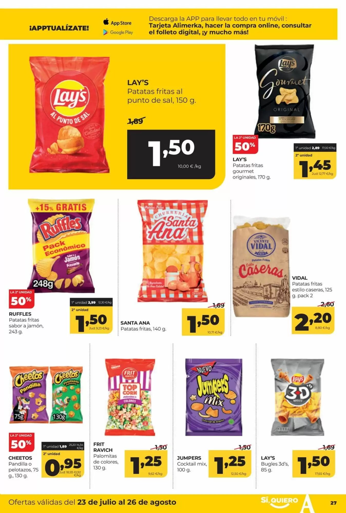 Folleto promocional de Alimerka válido desde el 23/07/2026 - Página 27.