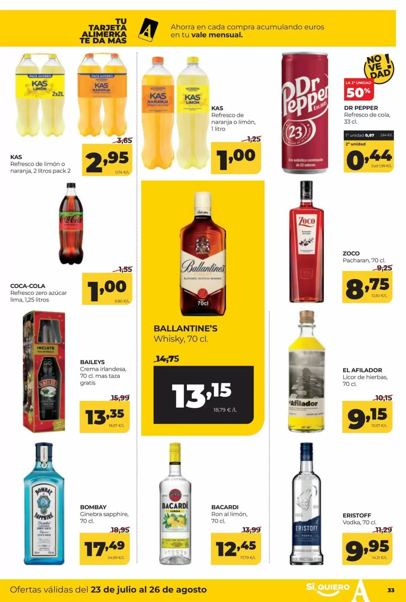 Folleto promocional de Alimerka válido desde el 23/07/2026 - Página 33.