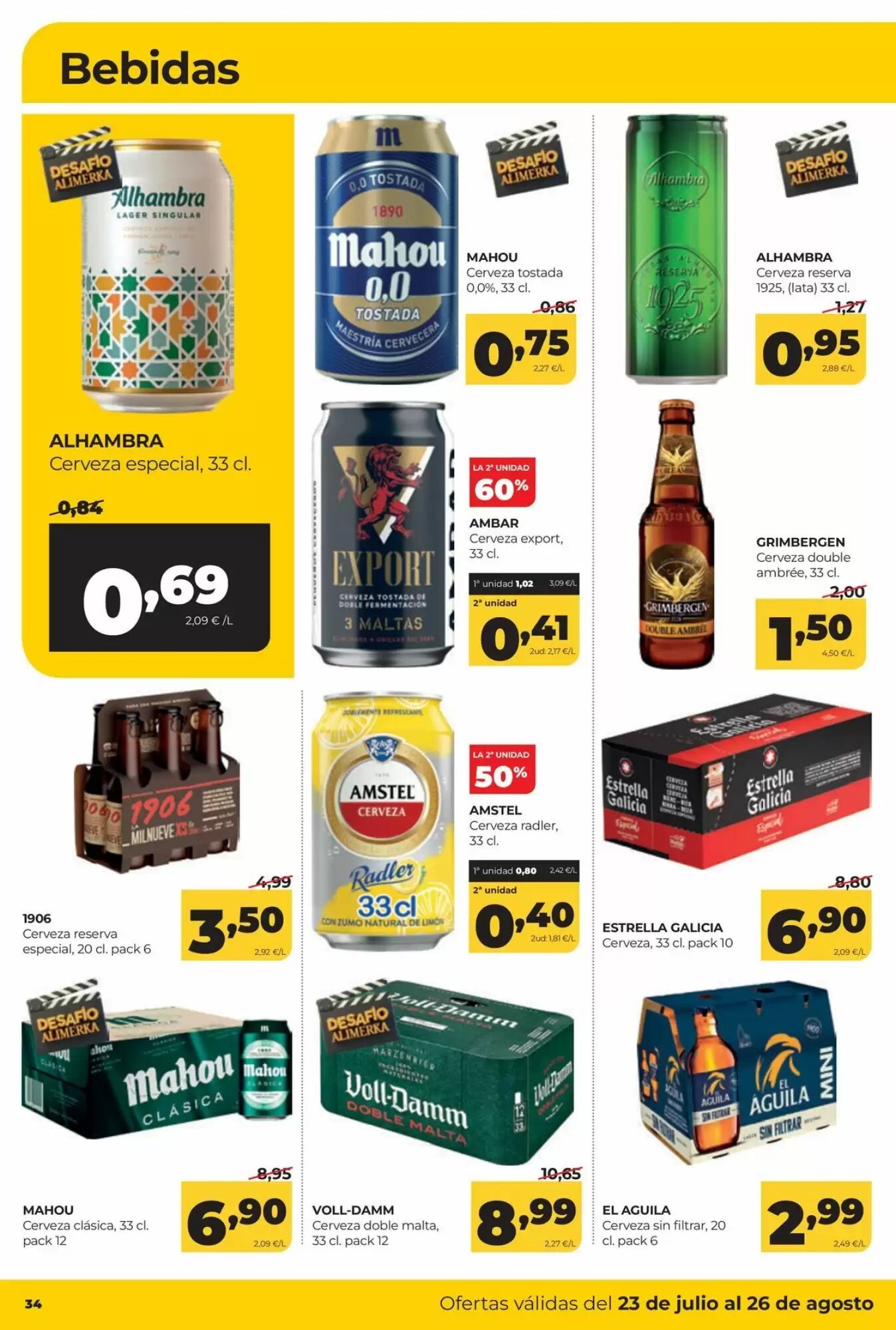 Folleto promocional de Alimerka válido desde el 23/07/2026 - Página 34.