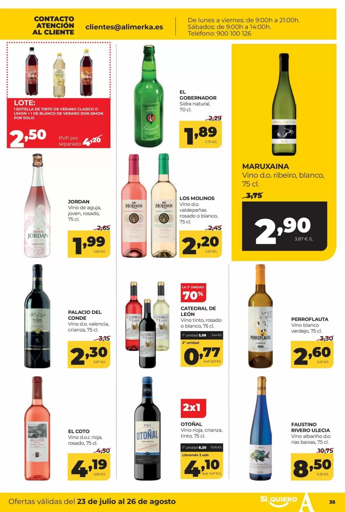 Folleto promocional de Alimerka válido desde el 23/07/2026 - Página 35.