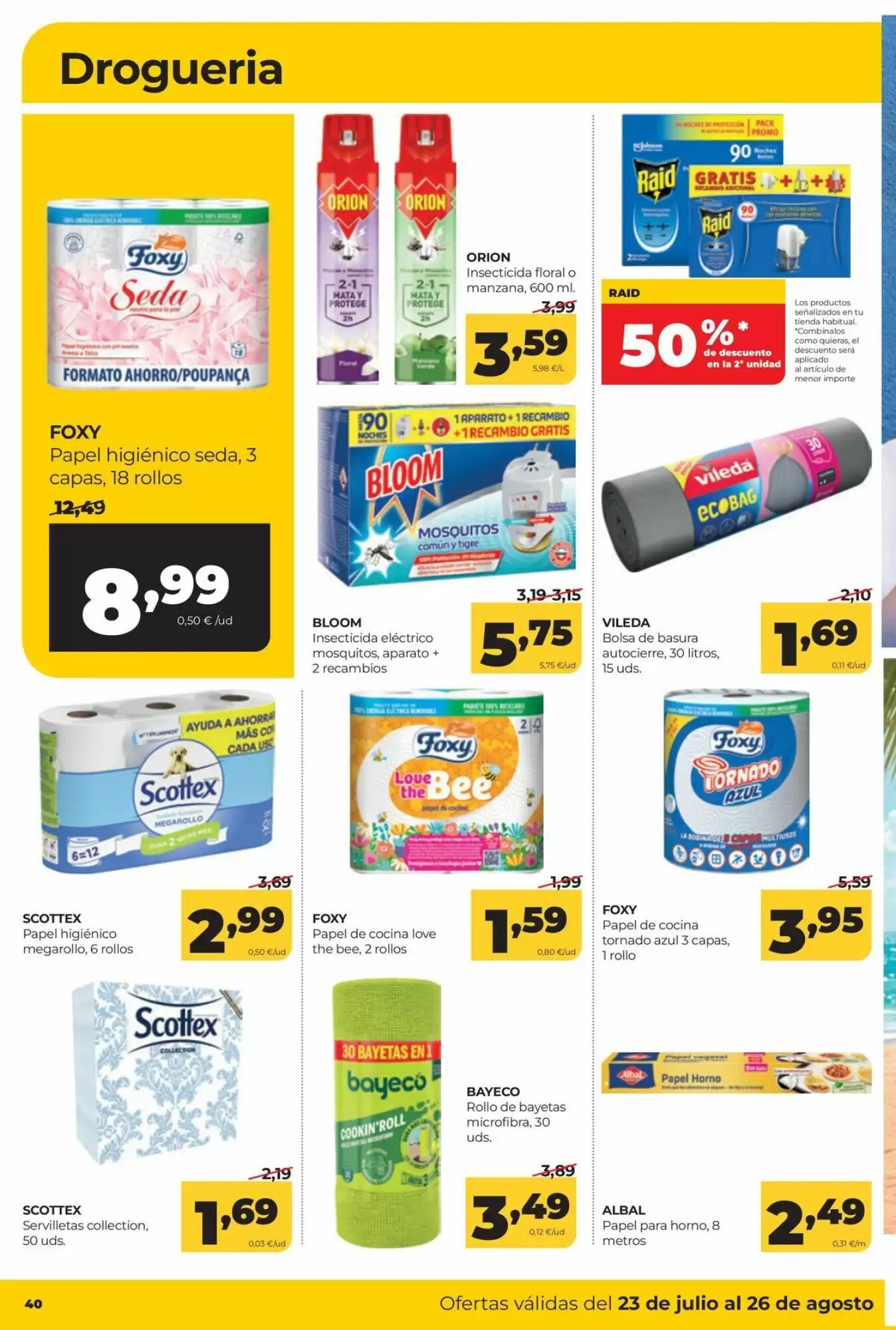 Folleto promocional de Alimerka válido desde el 23/07/2026 - Página 40.