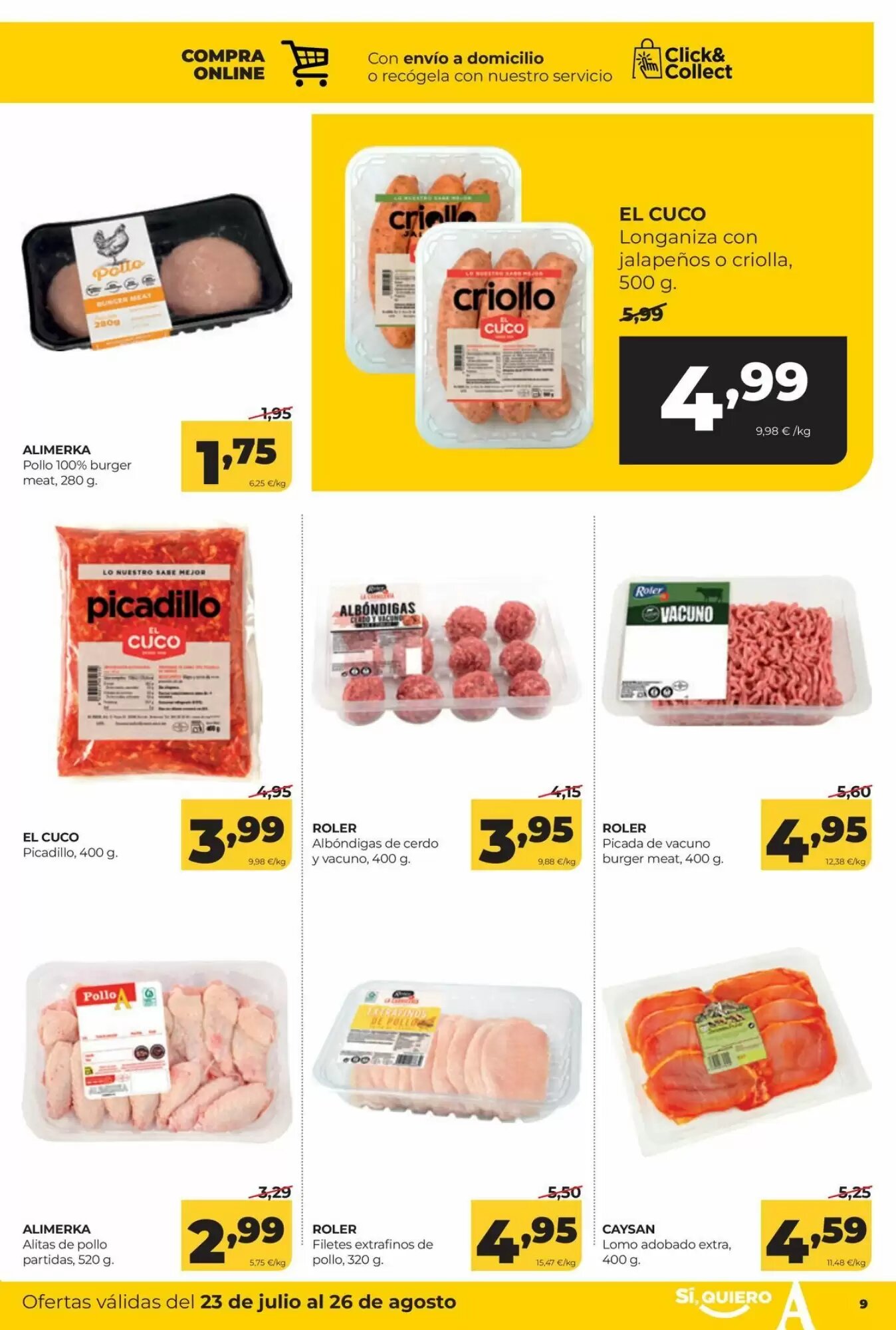 Folleto promocional de Alimerka válido desde el 23/07/2026 - Página 9.