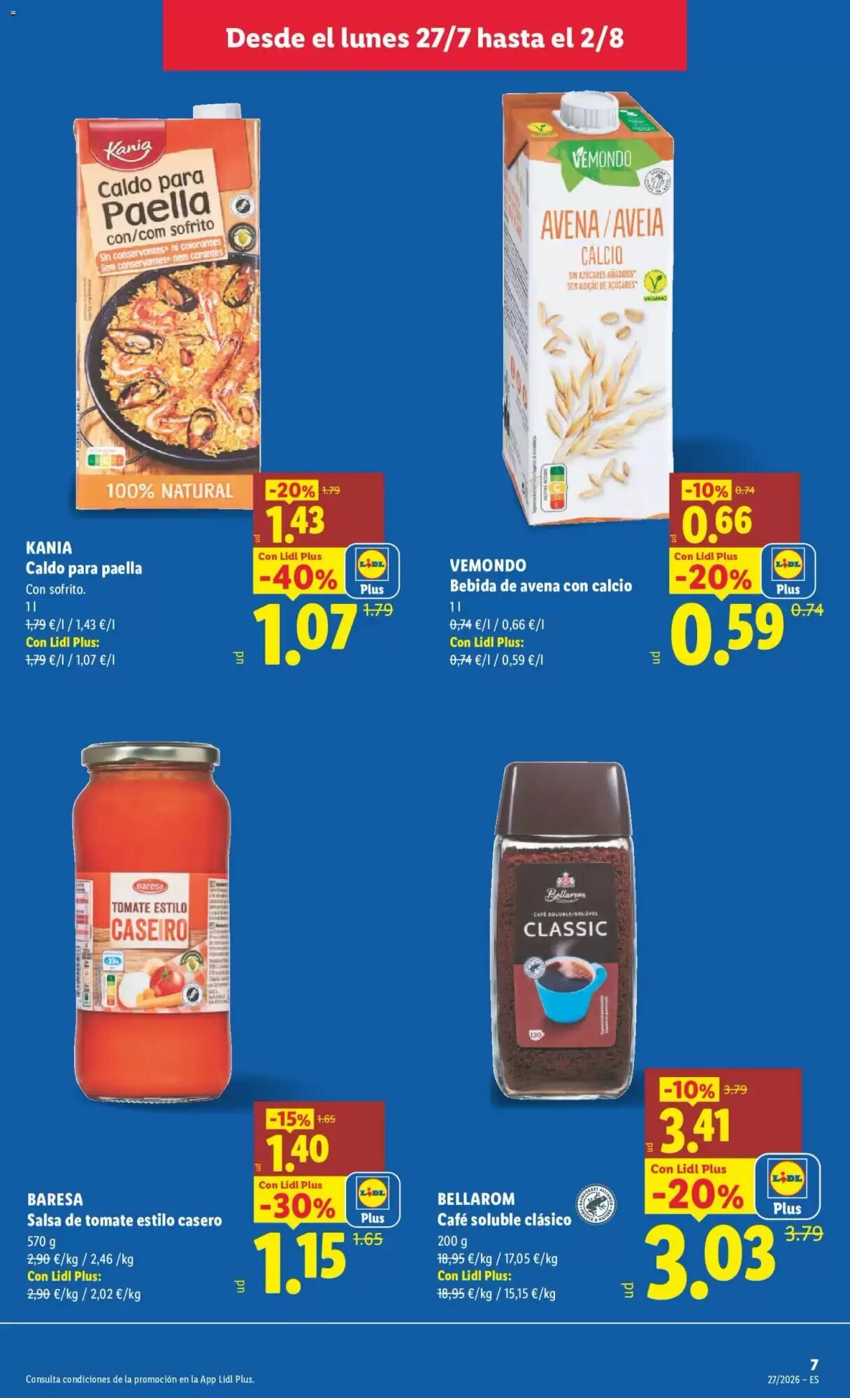 Folleto promocional de Lidl válido desde el 27/07/2026 - Página 7.