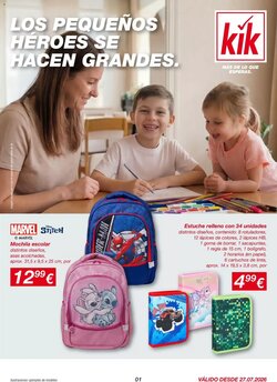 Folleto promocional de KIK válido desde el 27/07/2026
