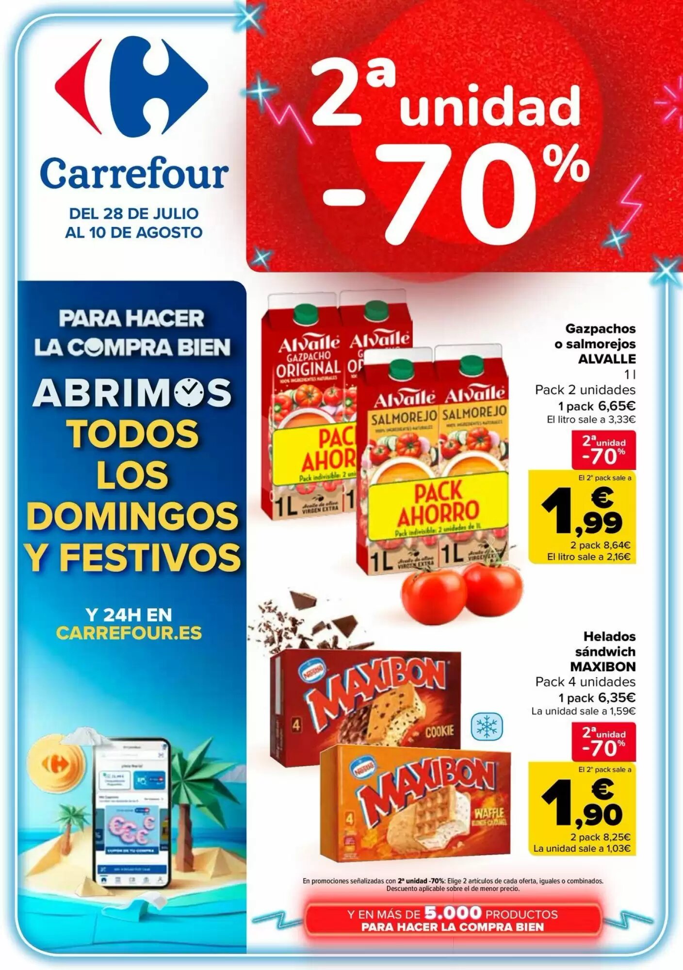 Folleto promocional de Carrefour válido desde el 28/07/2026 - Página 1.