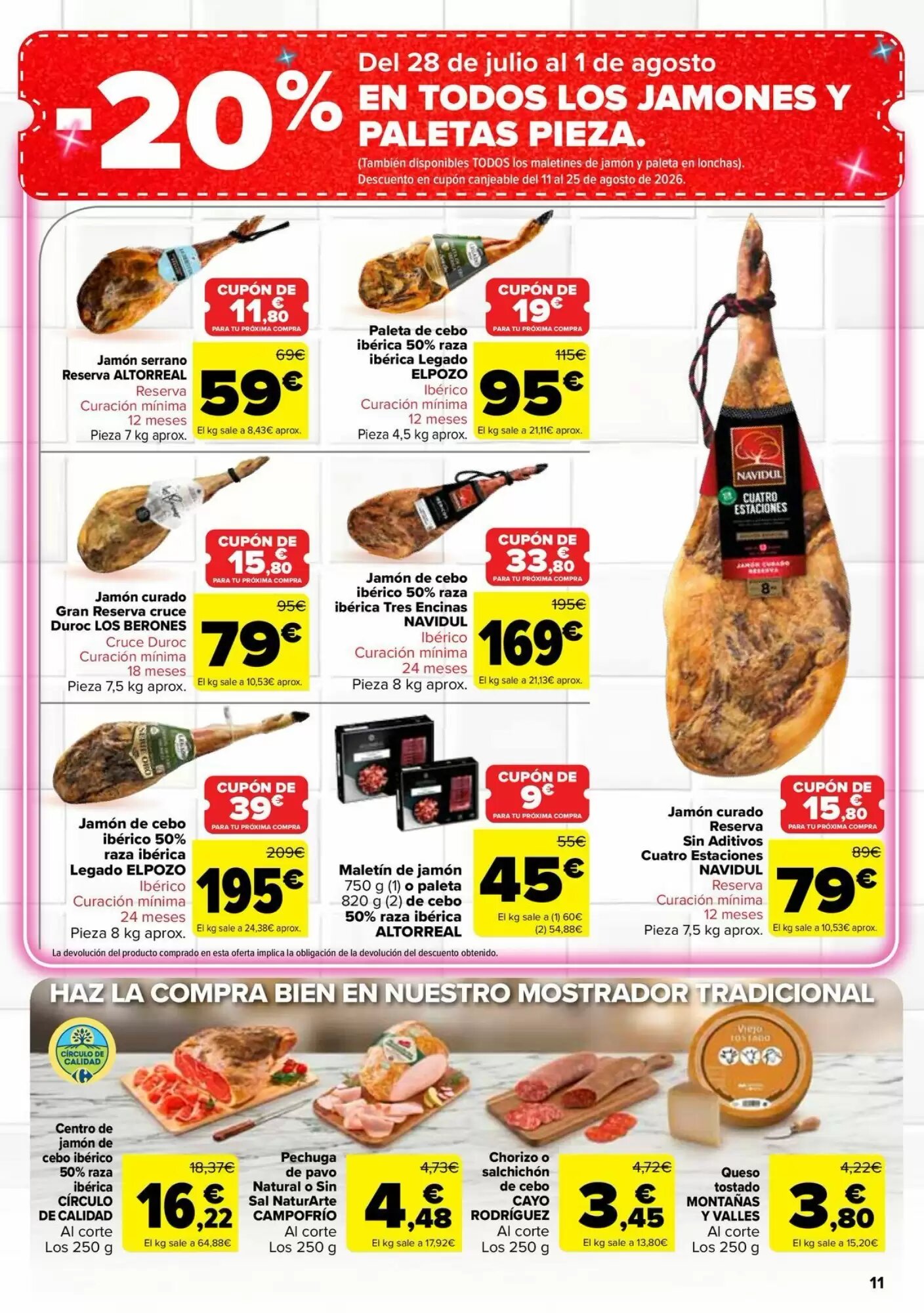 Folleto promocional de Carrefour válido desde el 28/07/2026 - Página 11.