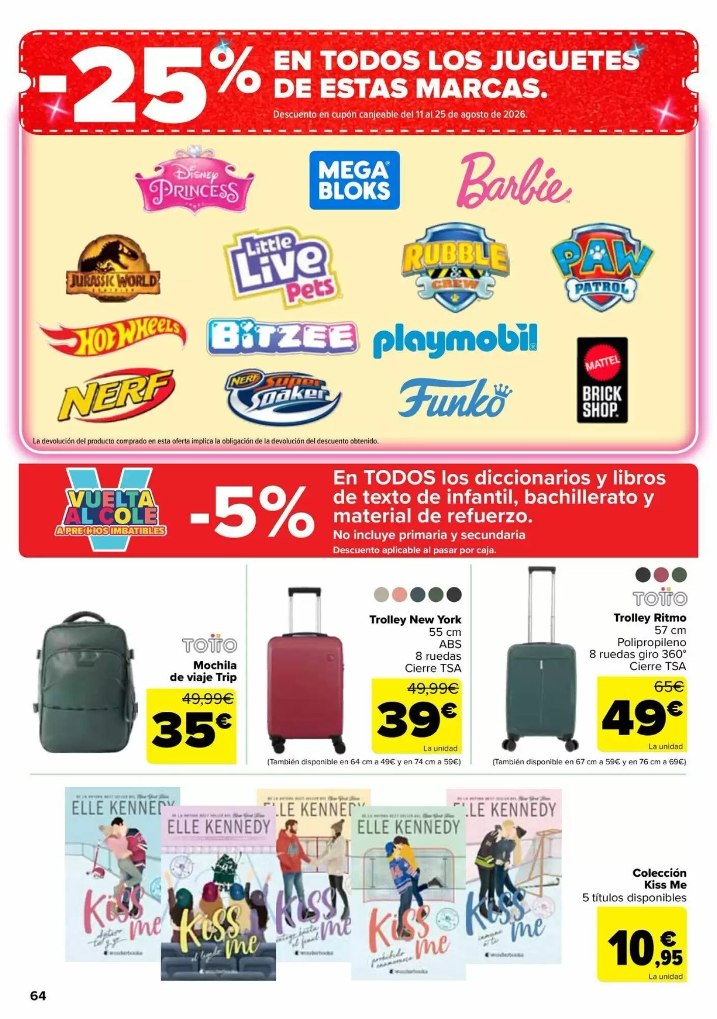 Folleto promocional de Carrefour válido desde el 28/07/2026 - Página 64.
