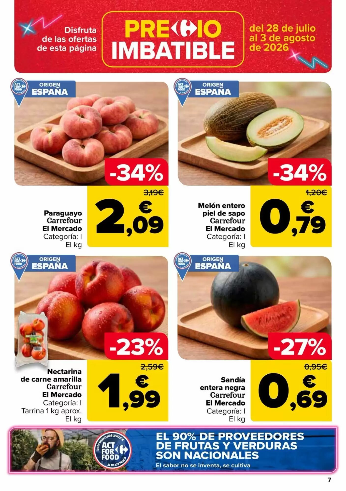 Folleto promocional de Carrefour válido desde el 28/07/2026 - Página 7.