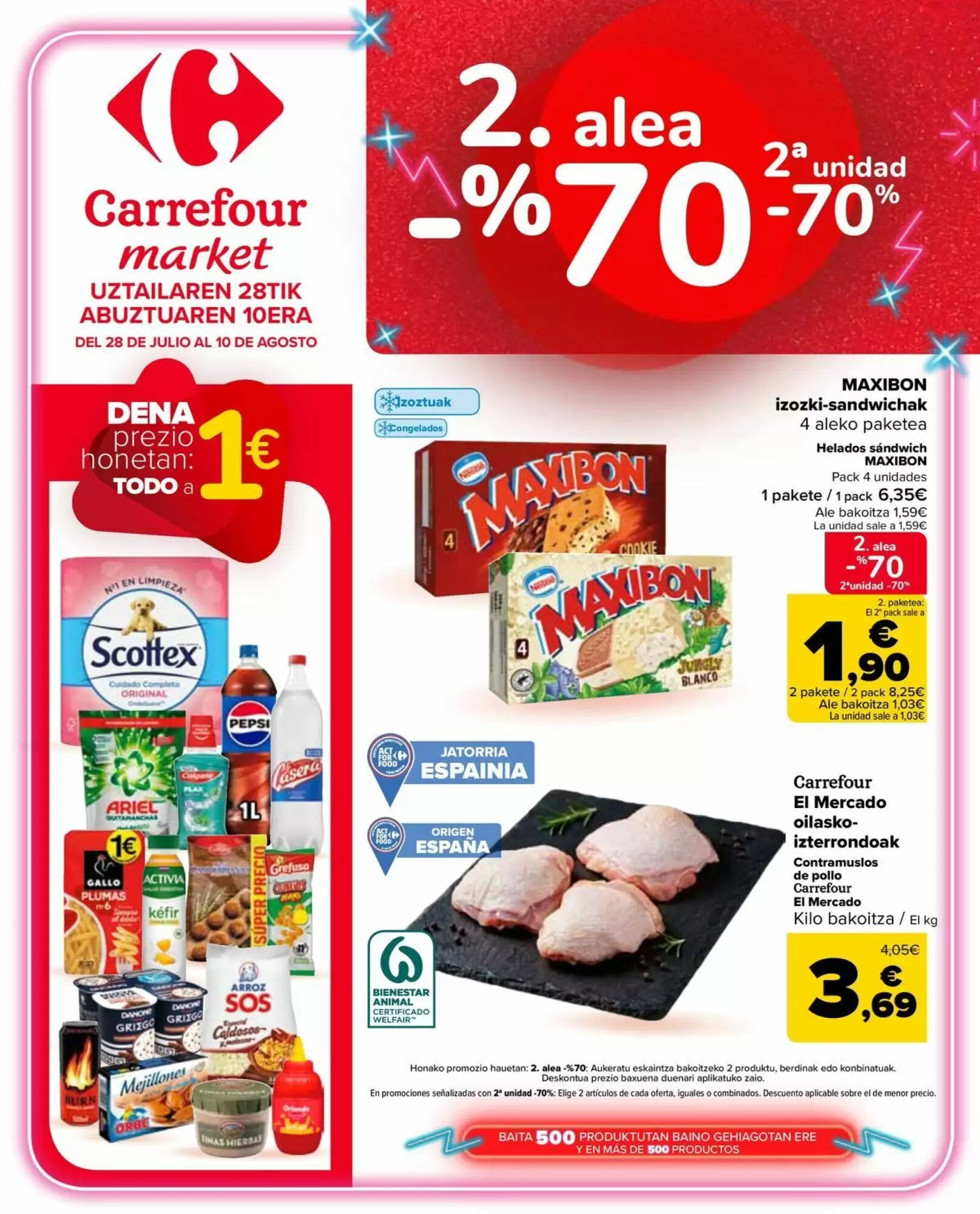 Folleto promocional de Carrefour Market válido desde el 28/07/2026 - Página 1.