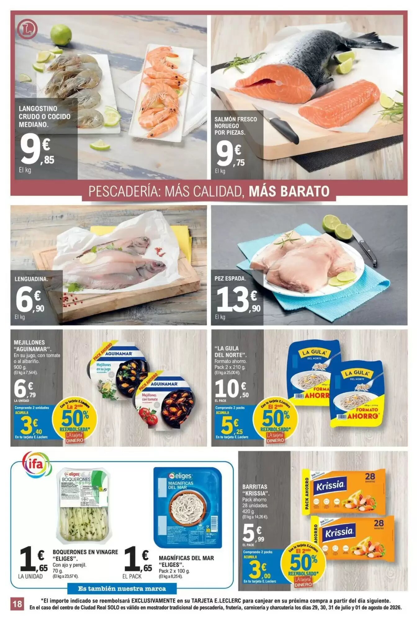 Folleto promocional de E.Leclerc válido desde el 28/07/2026 - Página 18.