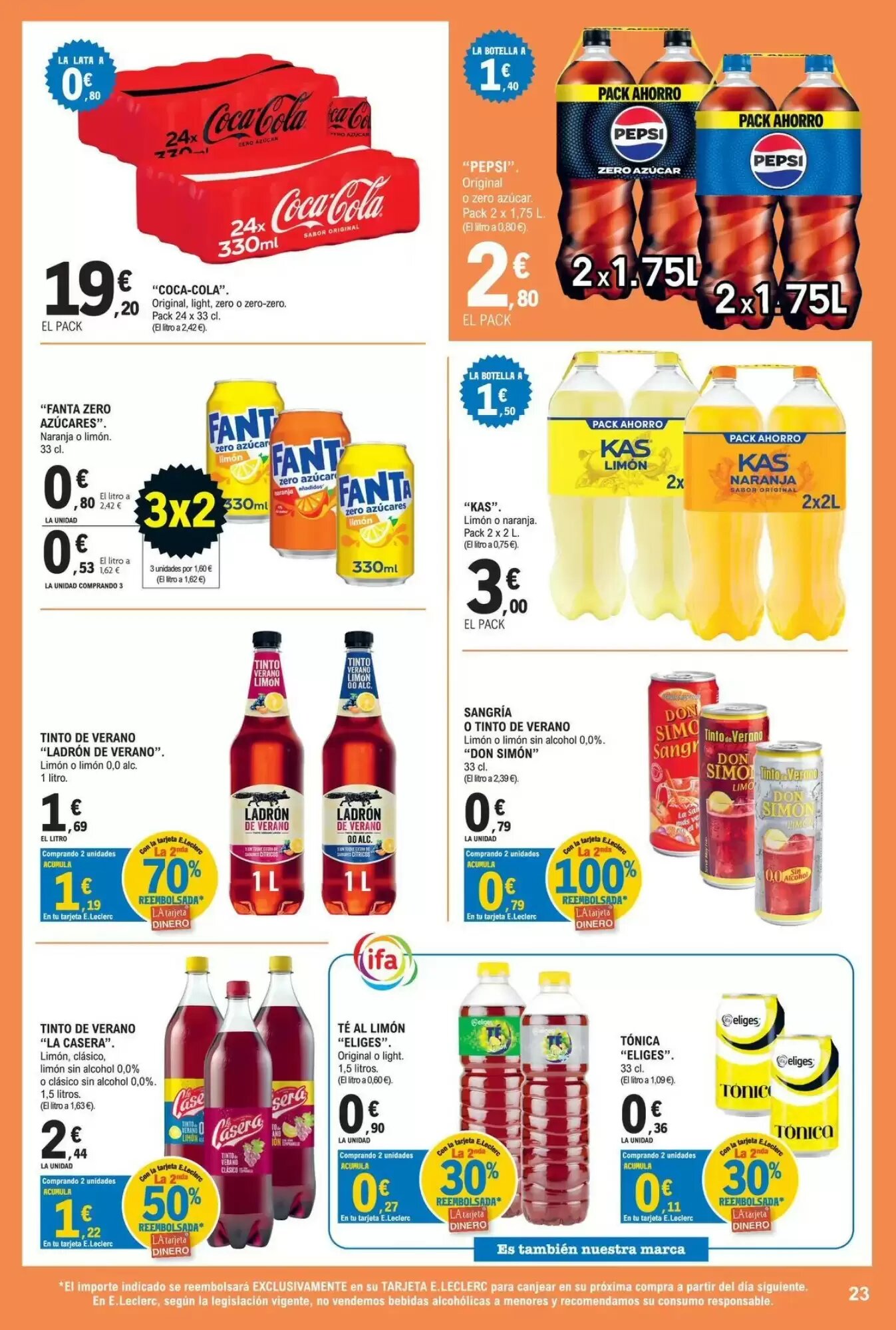 Folleto promocional de E.Leclerc válido desde el 28/07/2026 - Página 23.