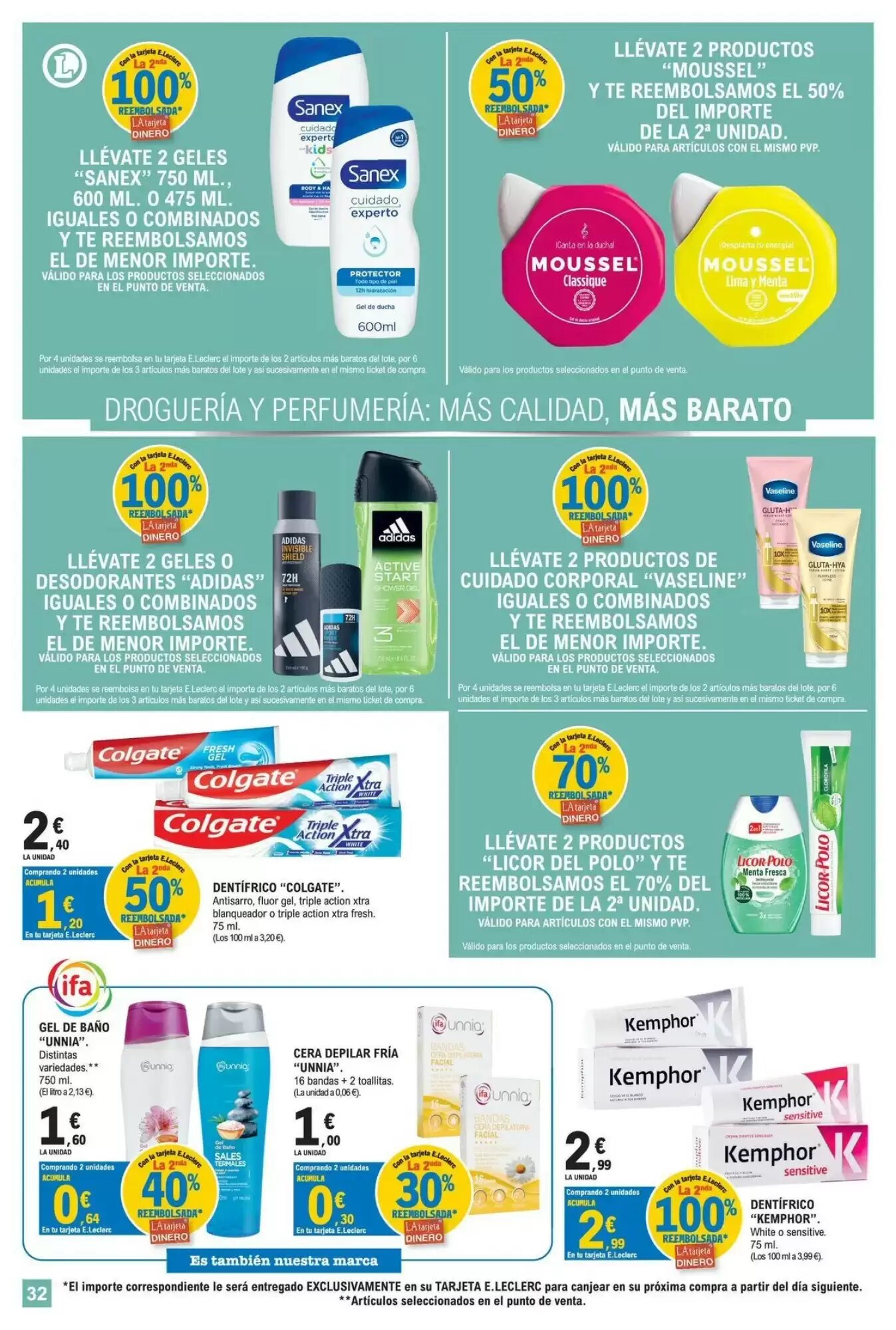 Folleto promocional de E.Leclerc válido desde el 28/07/2026 - Página 32.