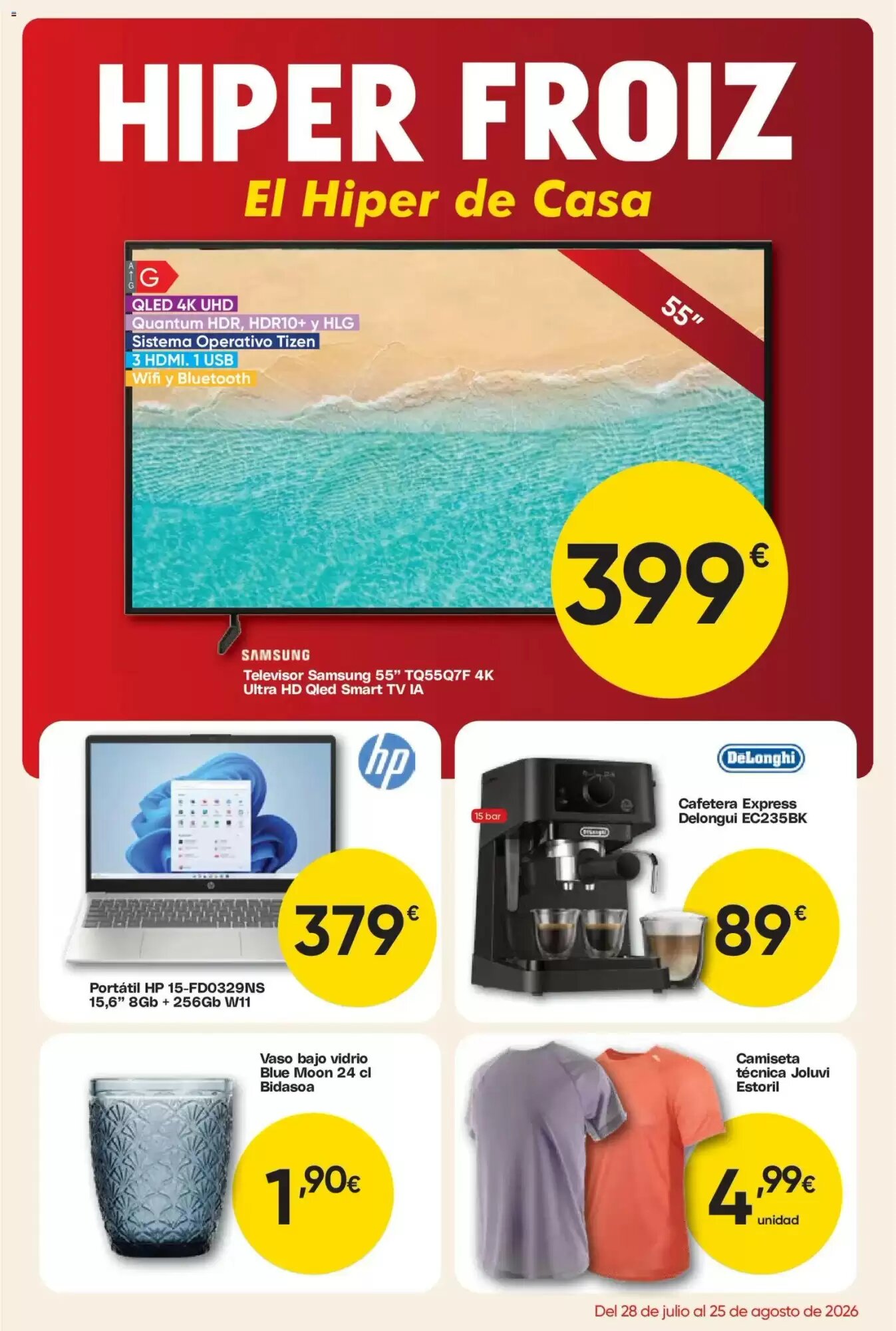 Folleto promocional de FROIZ válido desde el 28/07/2026 - Página 1.