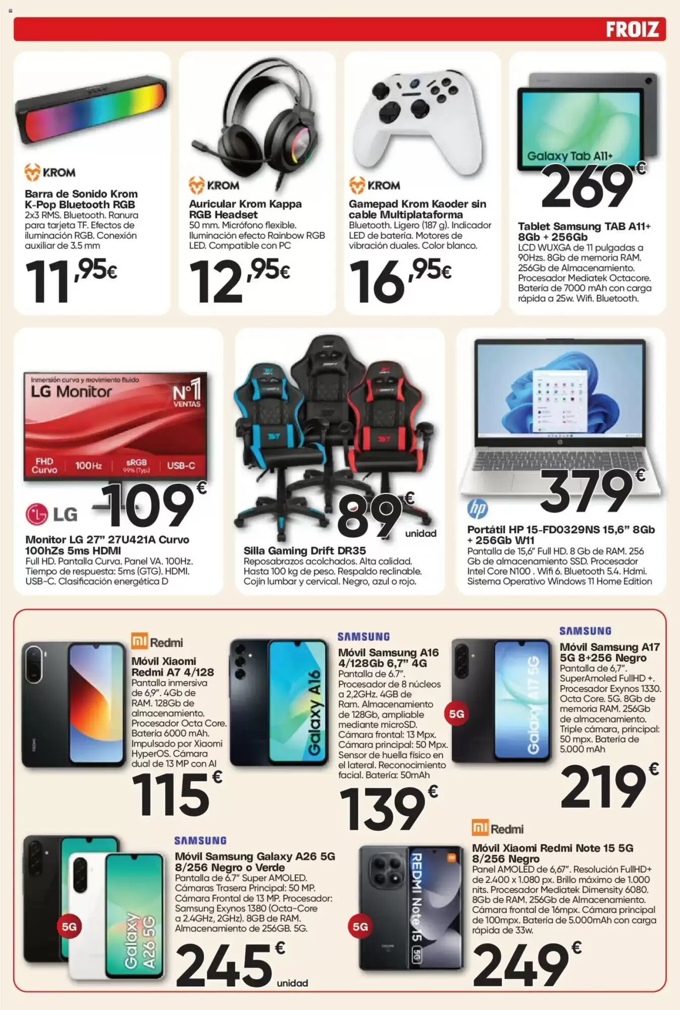 Folleto promocional de FROIZ válido desde el 28/07/2026 - Página 3.