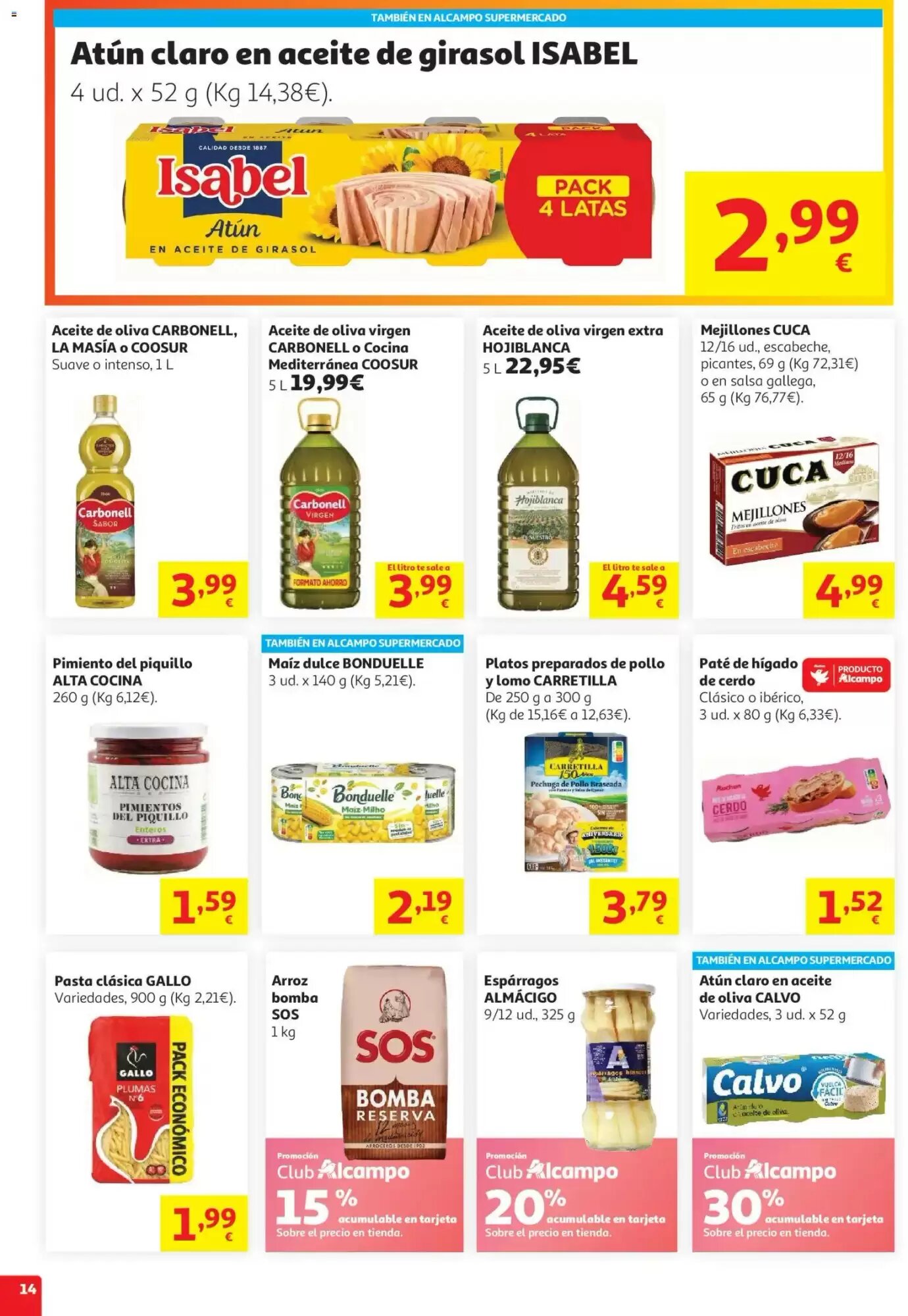 Folleto promocional de Alcampo válido desde el 29/07/2026 - Página 14.