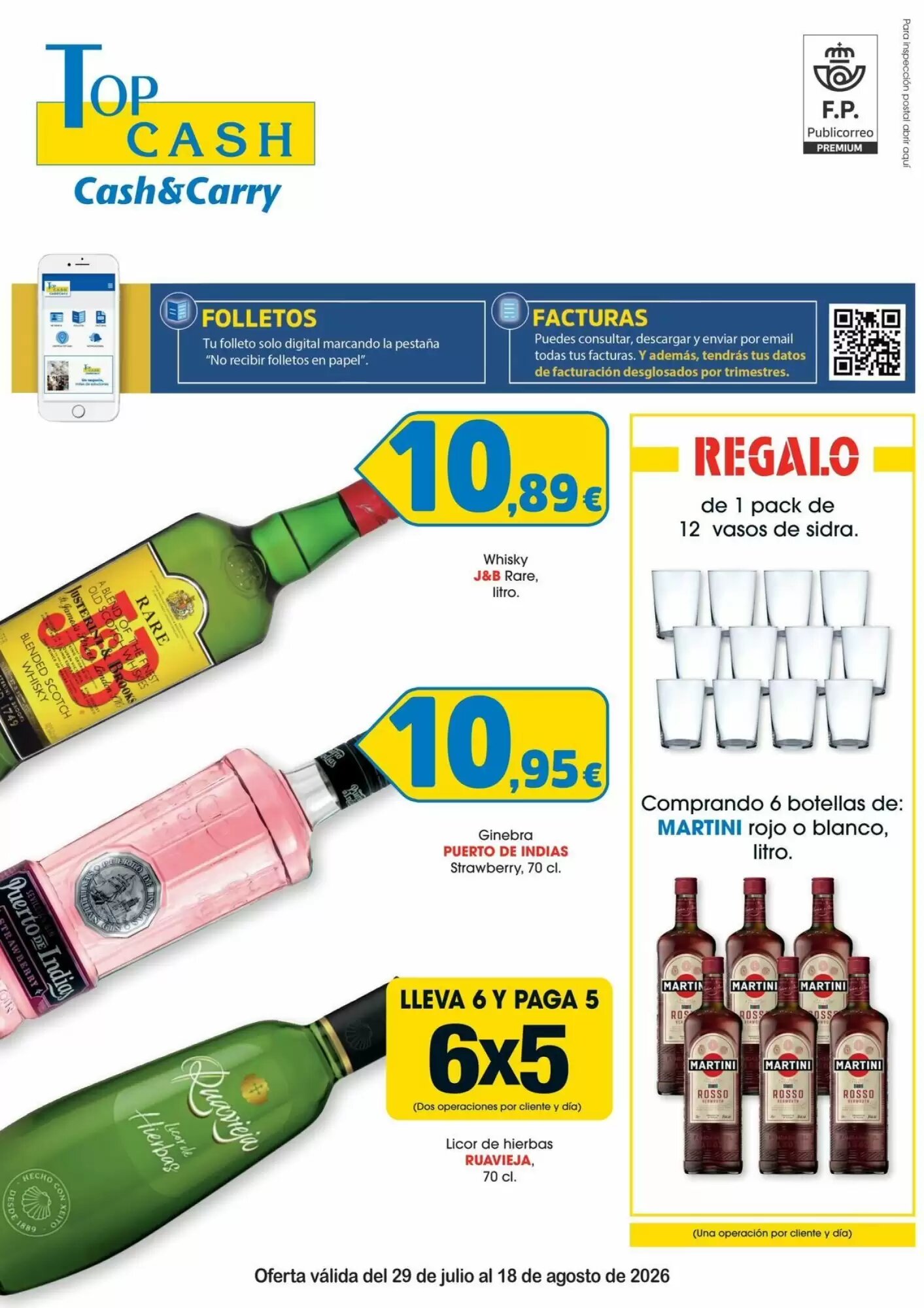 Folleto promocional de TOP Cash & Carry válido desde el 29/07/2026 - Página 1.