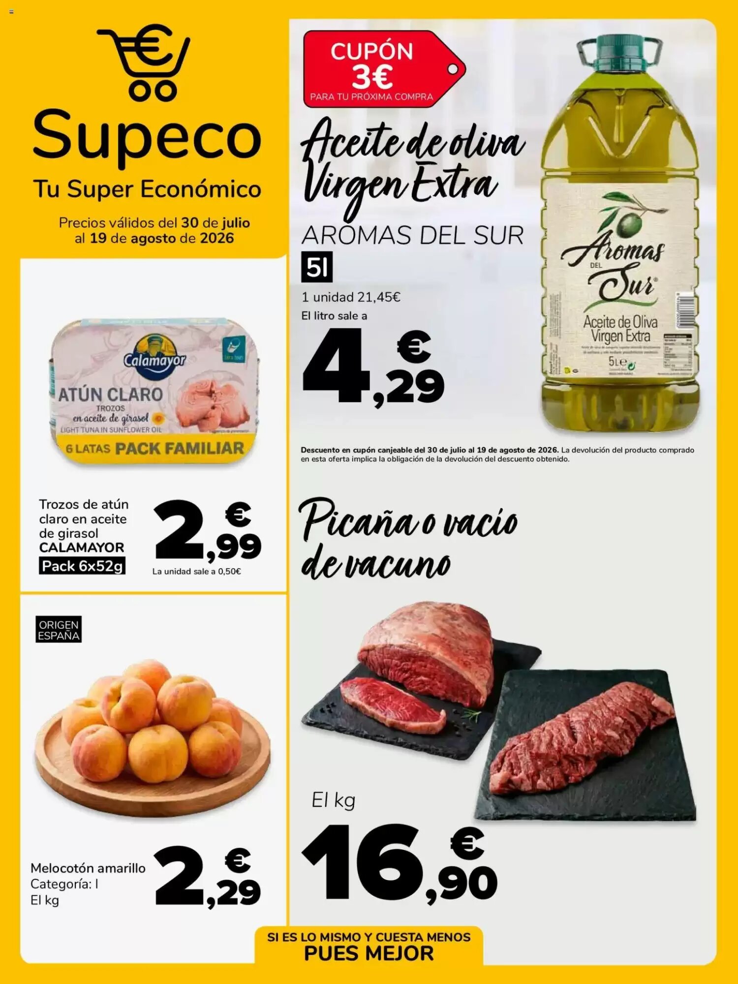 Folleto promocional de Supeco válido desde el 30/07/2026 - Página 1.