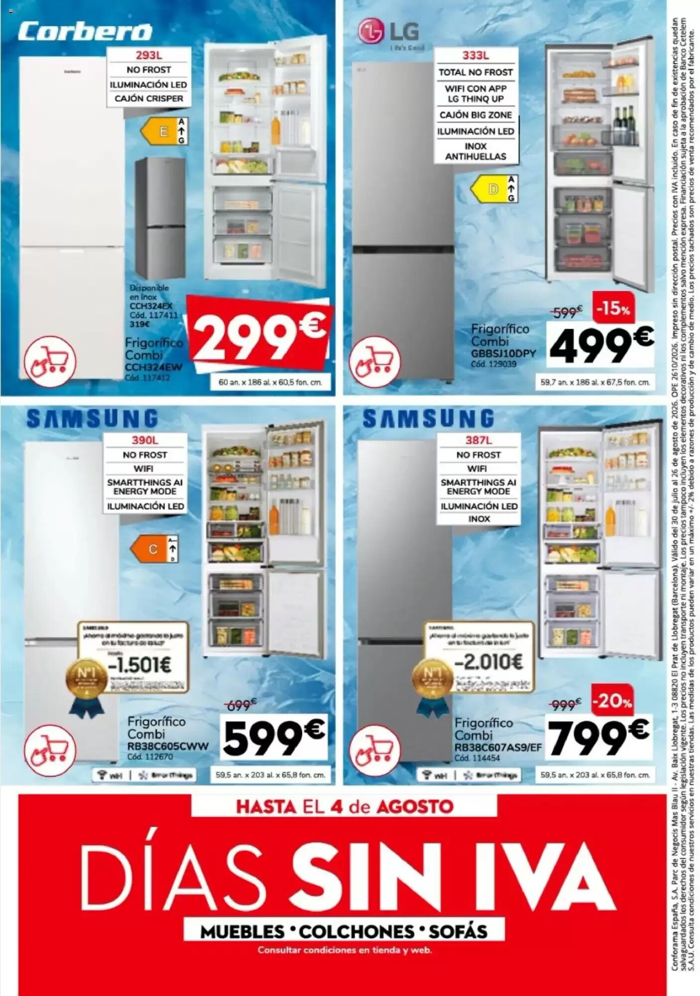 Folleto promocional de Conforama válido desde el 30/07/2026 - Página 16.