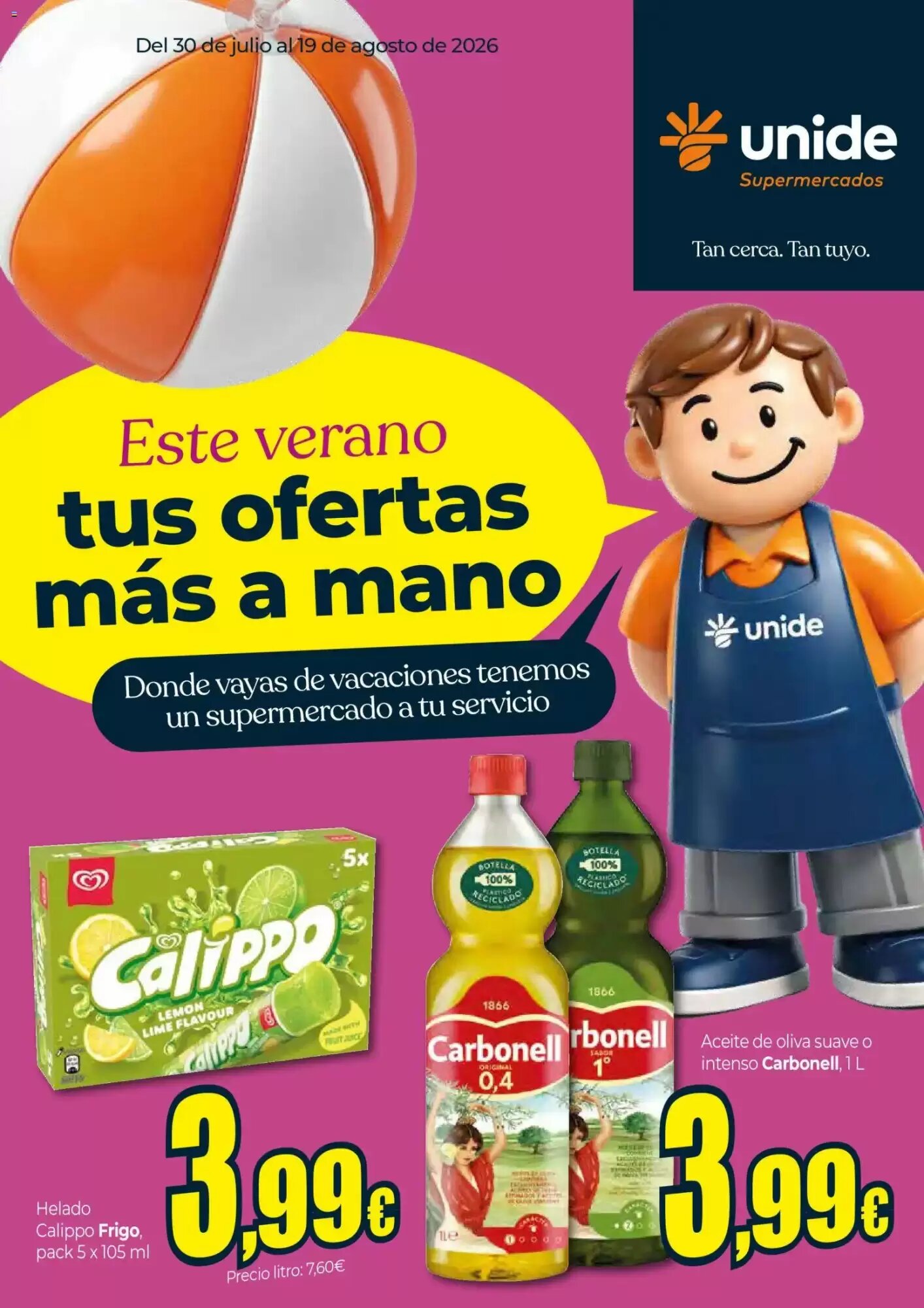 Folleto promocional de Unide Market válido desde el 30/07/2026 - Página 1.