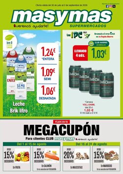 Folleto promocional de Masymas válido desde el 30/07/2026
