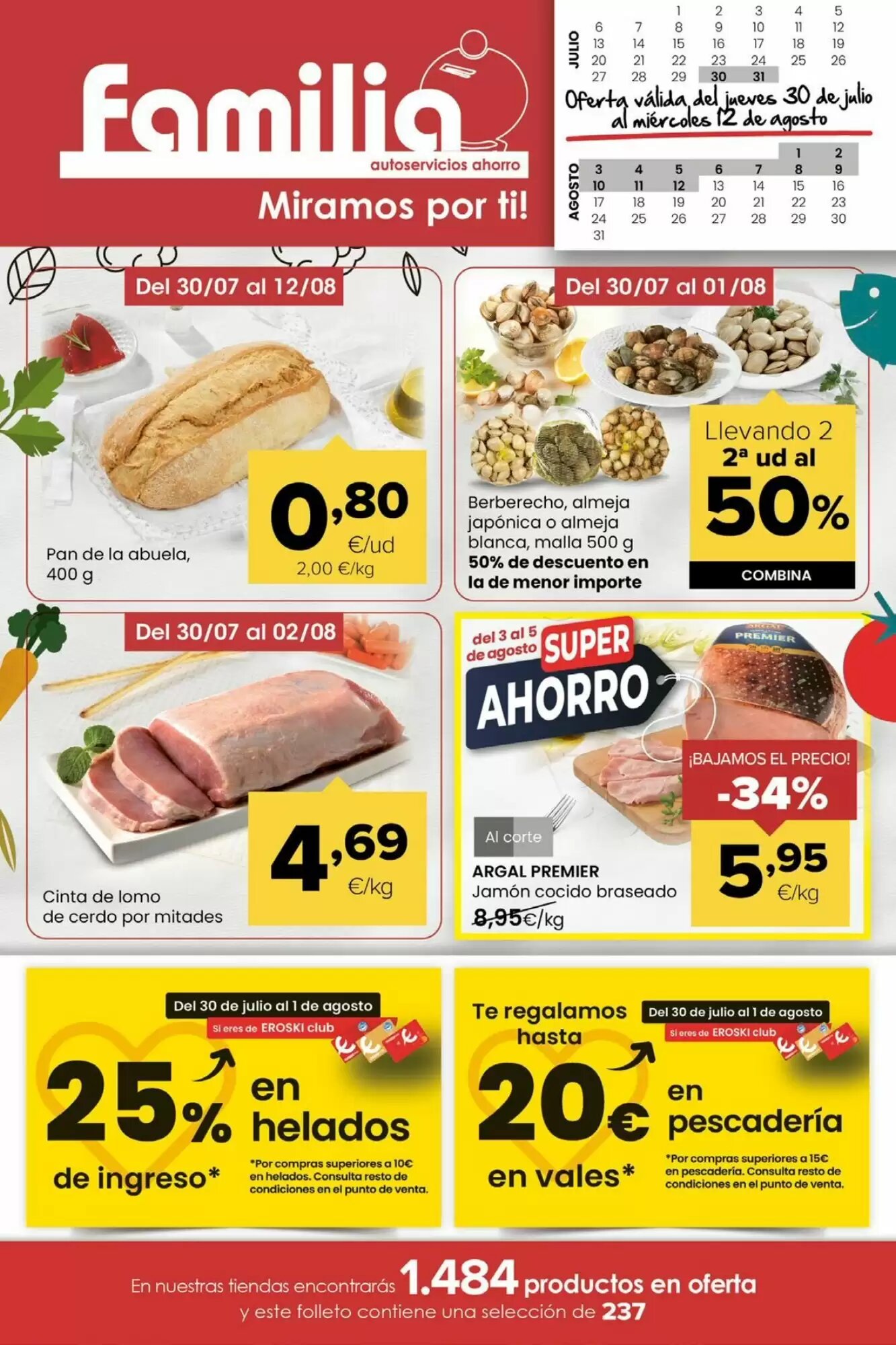 Folleto promocional de Autoservicios Familia válido desde el 30/07/2026 - Página 1.