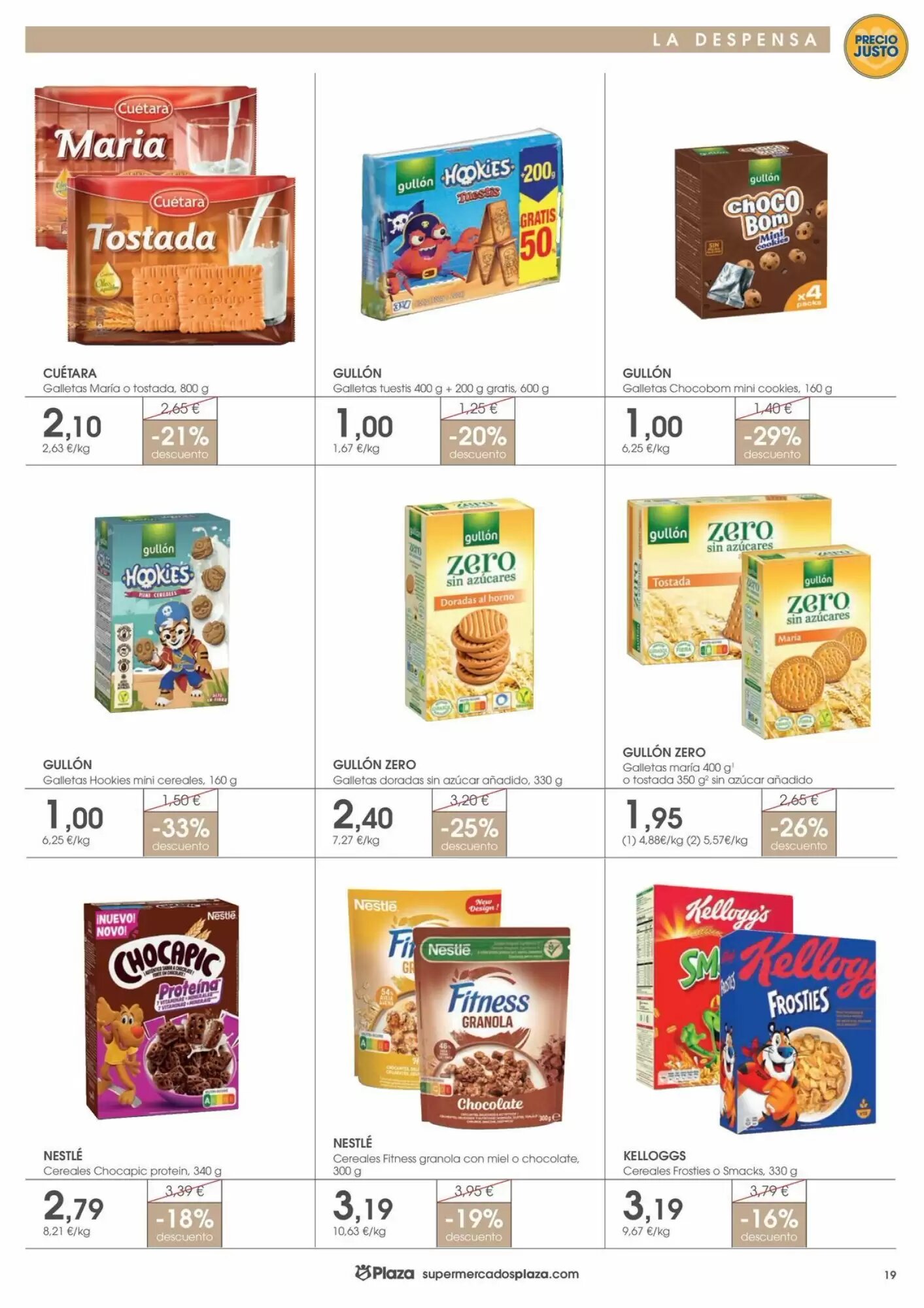 Folleto promocional de Supermercados Plaza válido desde el 30/07/2026 - Página 19.