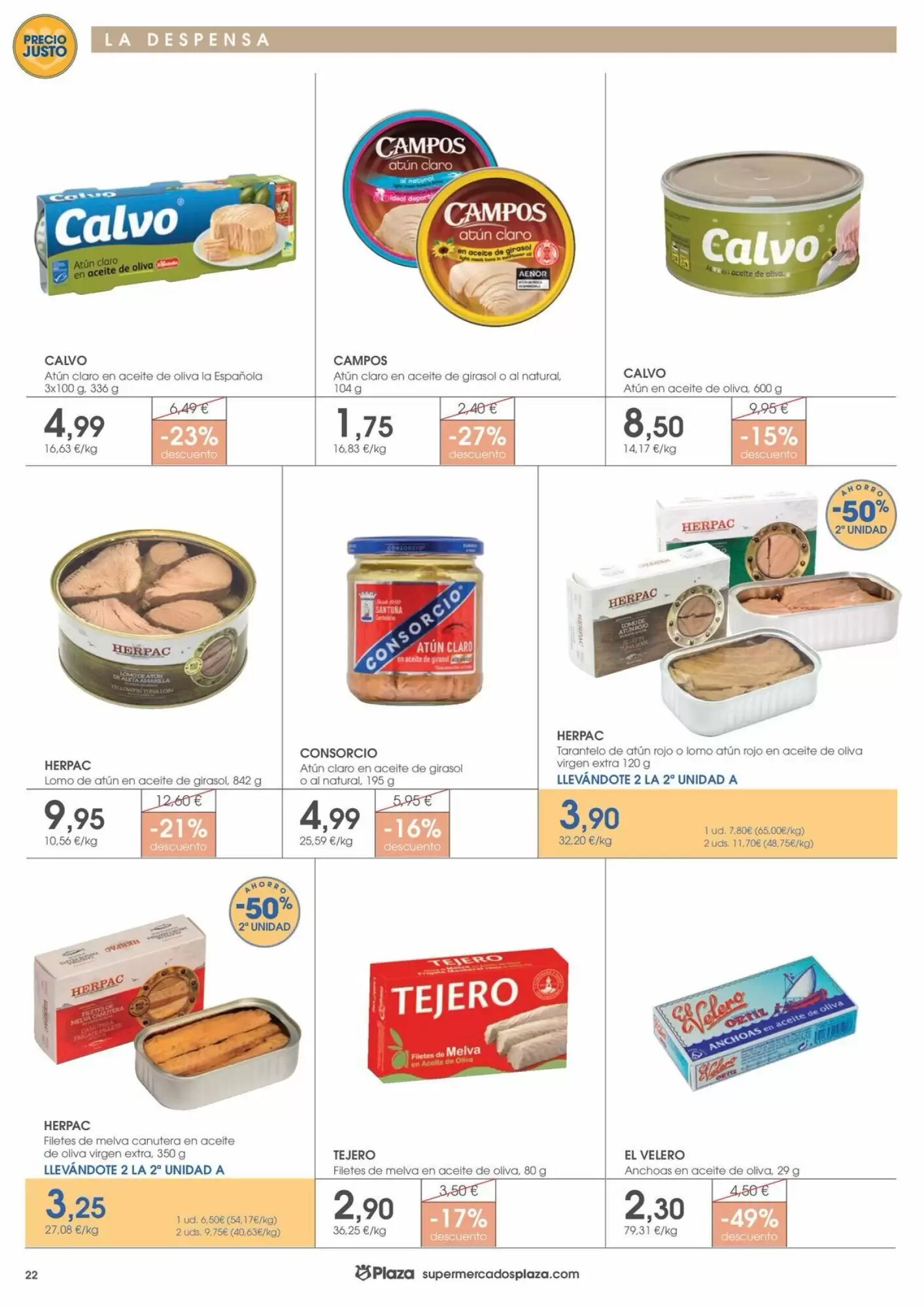 Folleto promocional de Supermercados Plaza válido desde el 30/07/2026 - Página 22.