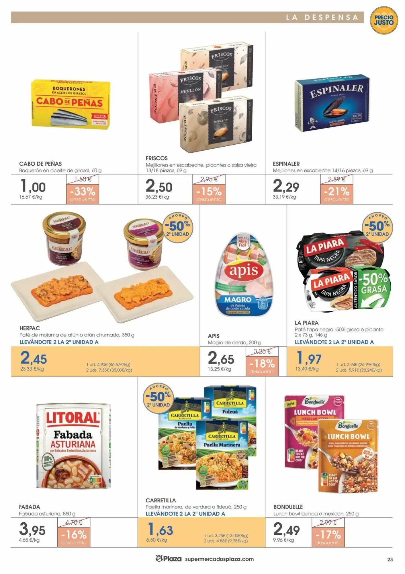 Folleto promocional de Supermercados Plaza válido desde el 30/07/2026 - Página 23.