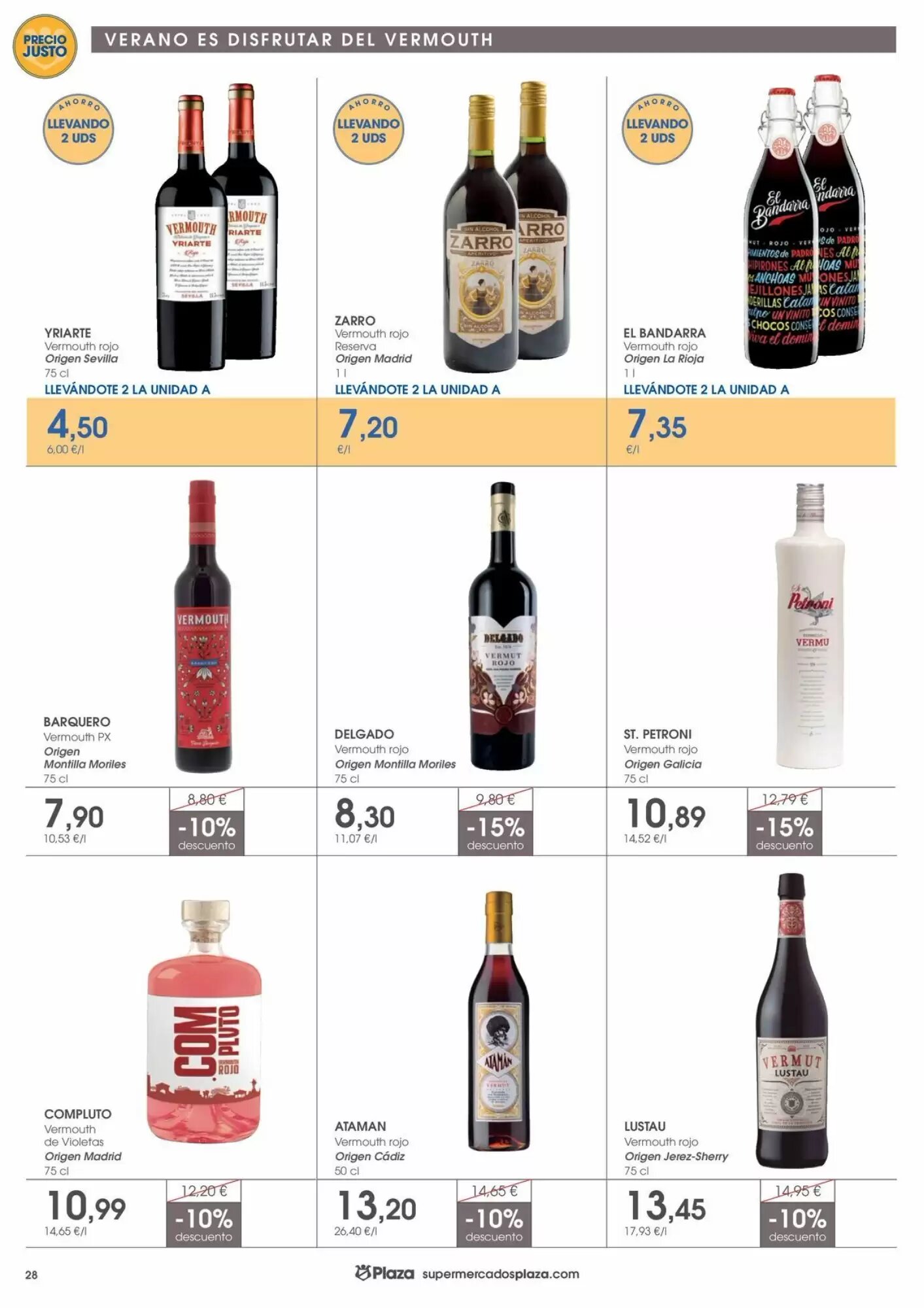 Folleto promocional de Supermercados Plaza válido desde el 30/07/2026 - Página 28.