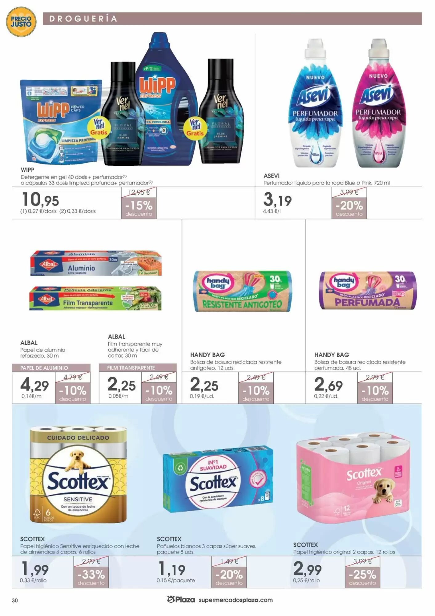 Folleto promocional de Supermercados Plaza válido desde el 30/07/2026 - Página 30.