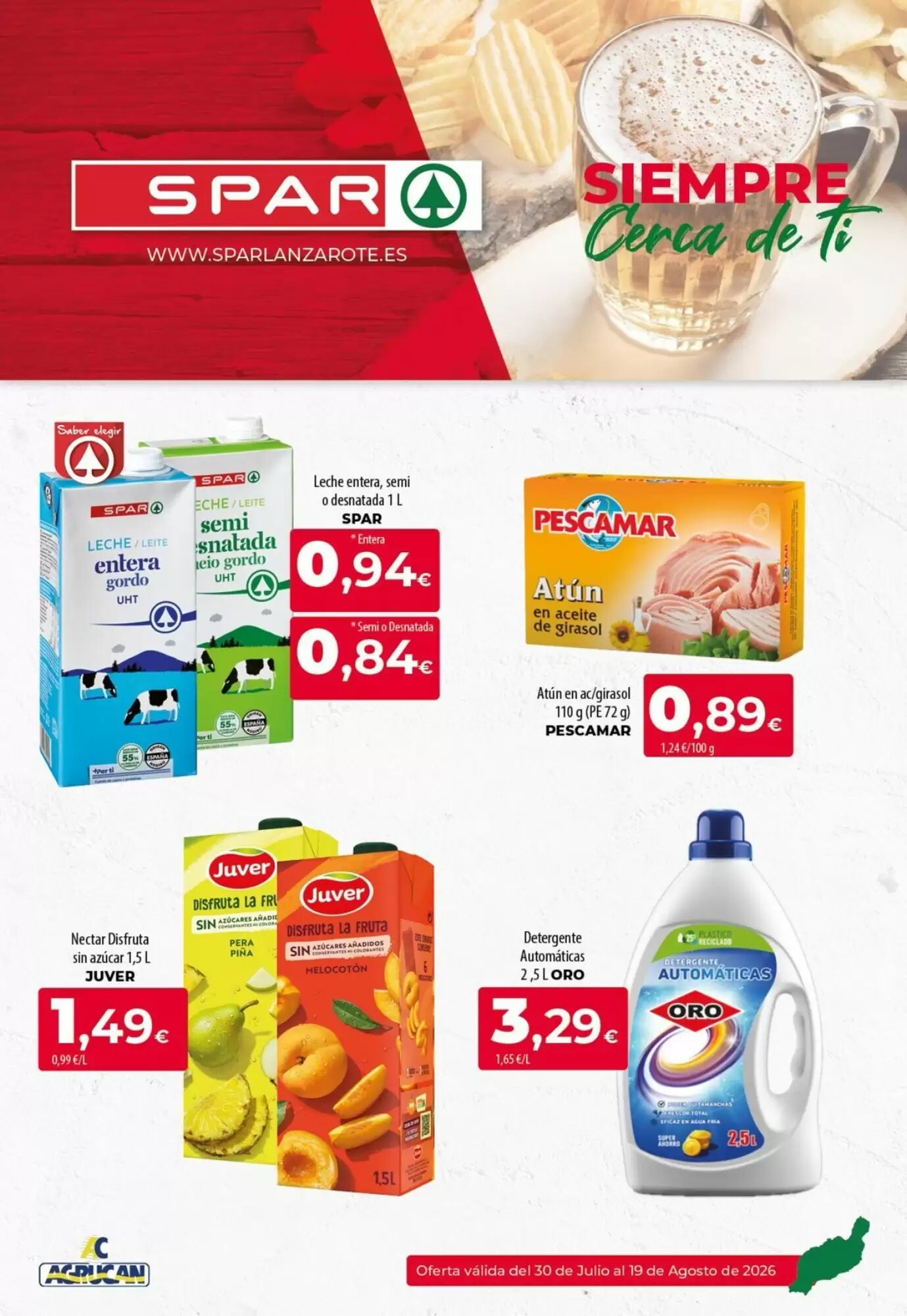 Folleto promocional de Spar válido desde el 30/07/2026 - Página 1.