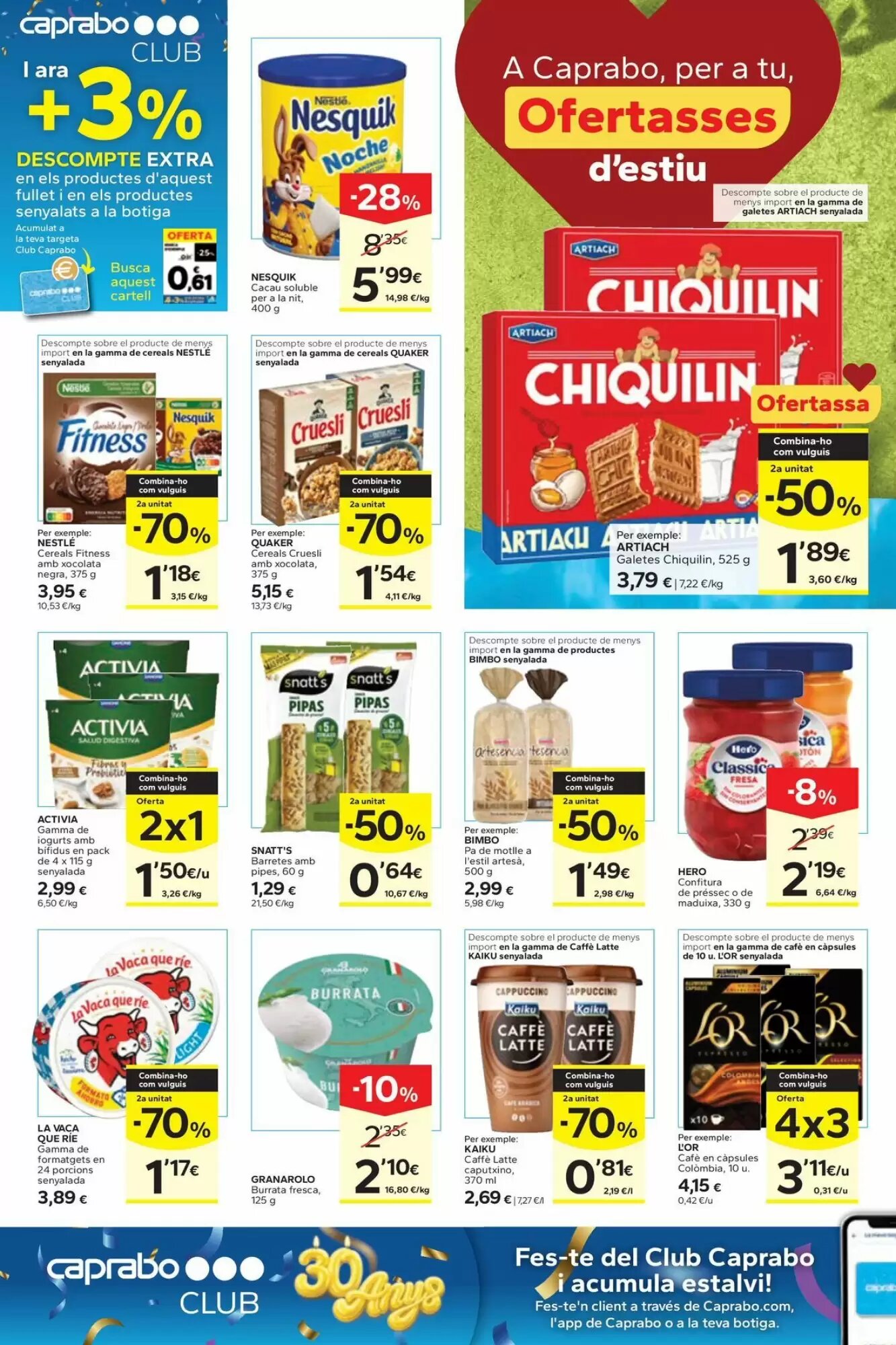 Folleto promocional de Caprabo válido desde el 30/07/2026 - Página 12.