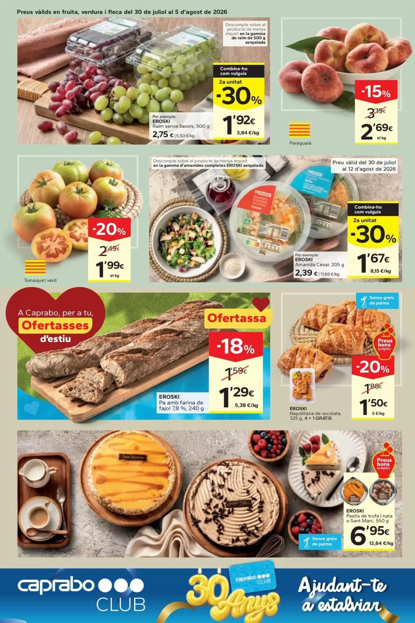 Folleto promocional de Caprabo válido desde el 30/07/2026 - Página 4.