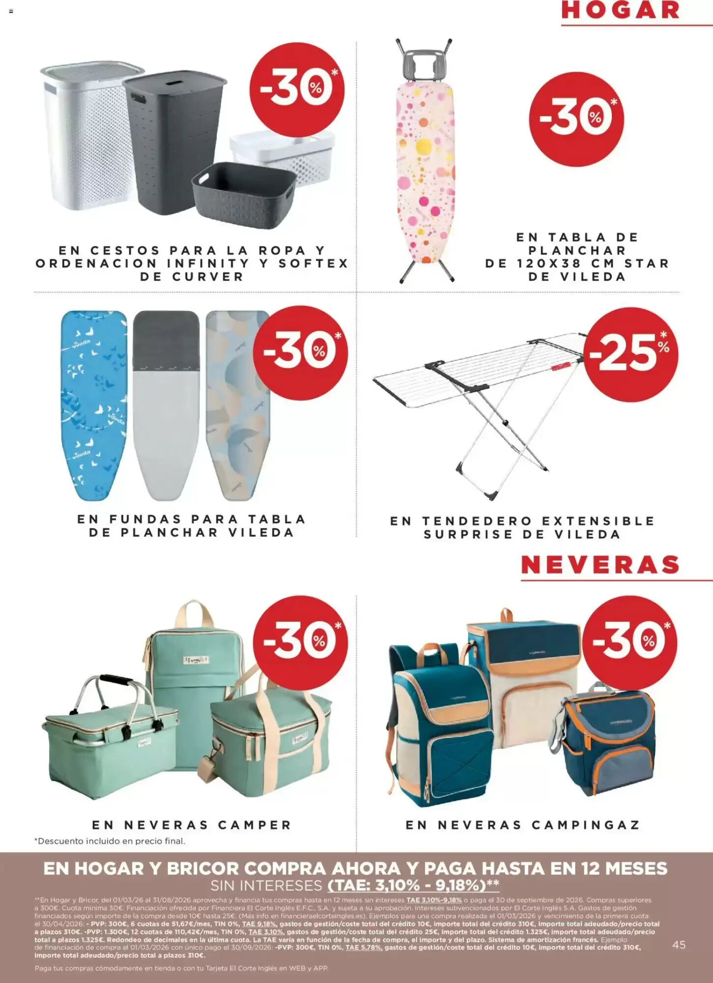 Folleto promocional de Hipercor válido desde el 30/07/2026 - Página 45.