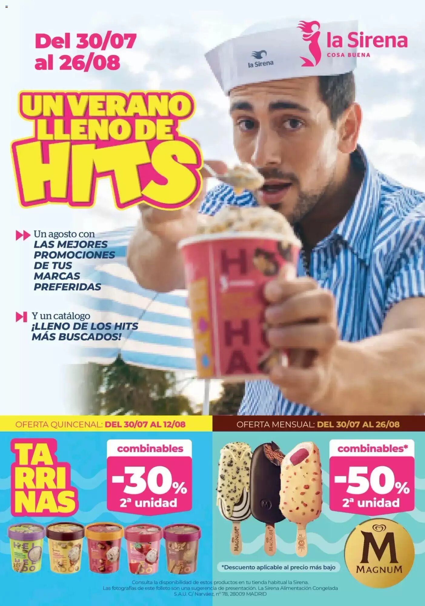 Folleto promocional de La Sirena válido desde el 30/07/2026 - Página 1.
