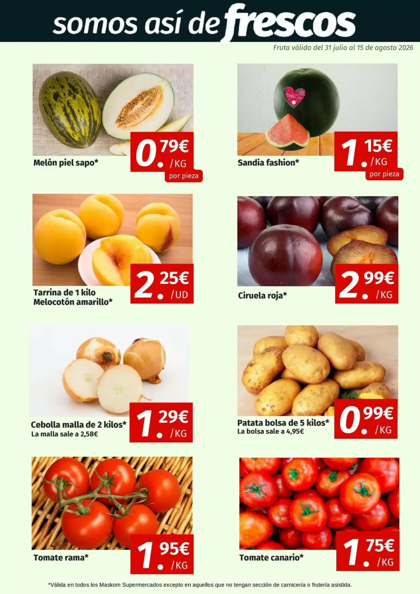 Folleto promocional de Maskom Supermercados válido desde el 31/07/2026 - Página 3.