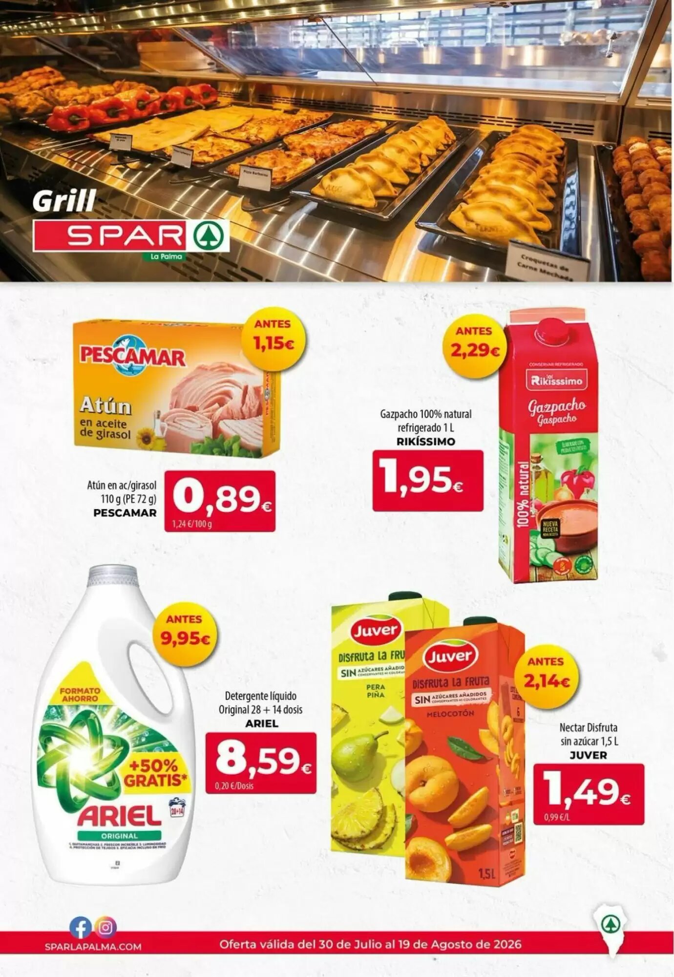 Folleto promocional de Spar La Palma válido desde el 31/07/2026 - Página 1.