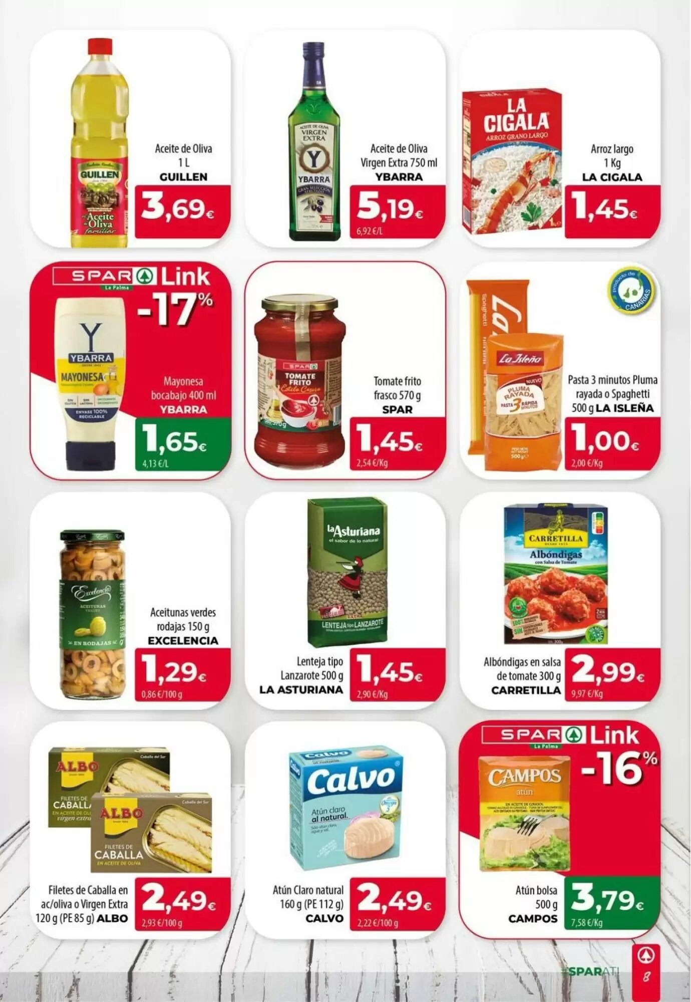 Folleto promocional de Spar La Palma válido desde el 31/07/2026 - Página 8.