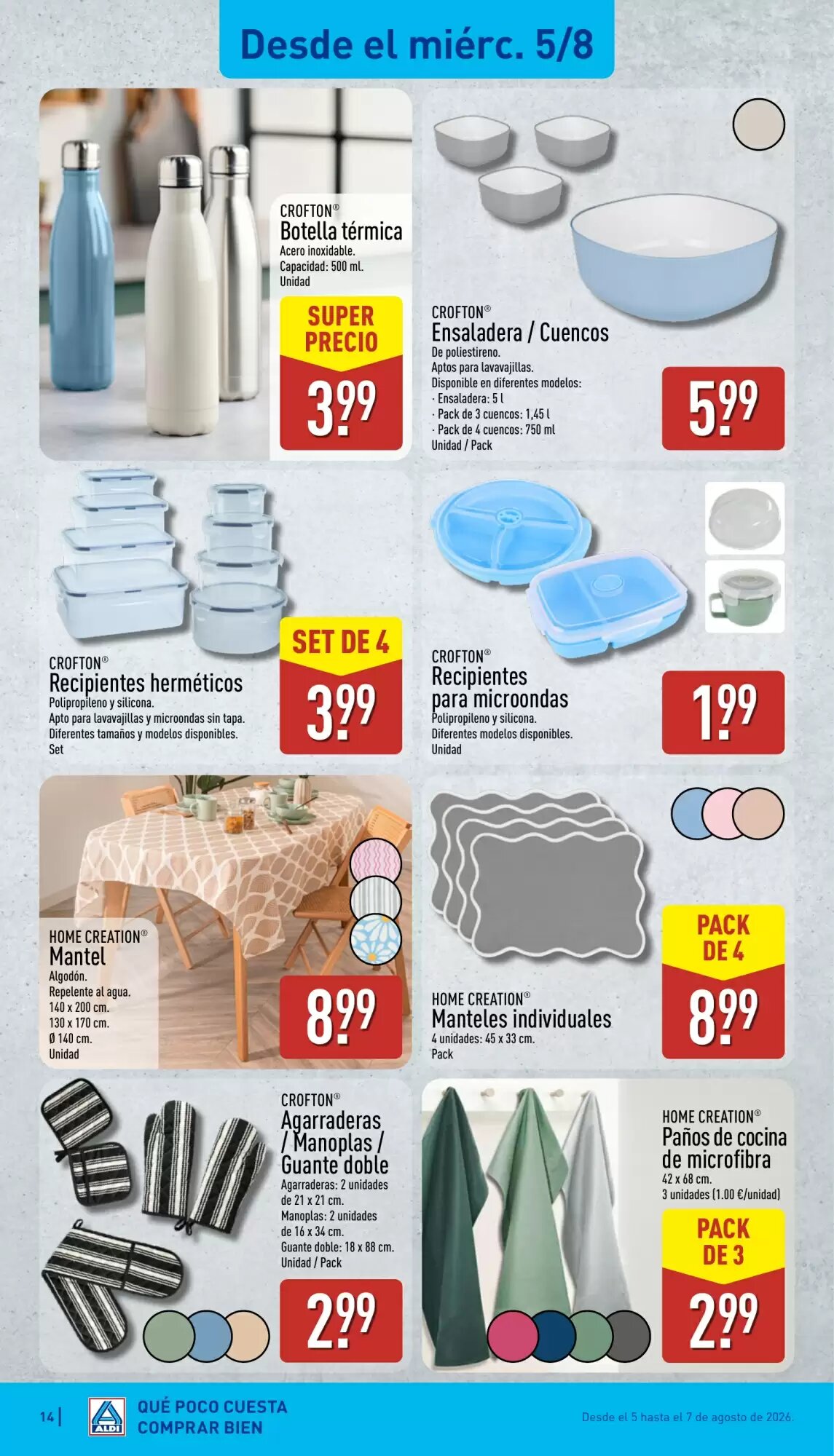 Folleto promocional de ALDI válido desde el 03/08/2026 - Página 14.