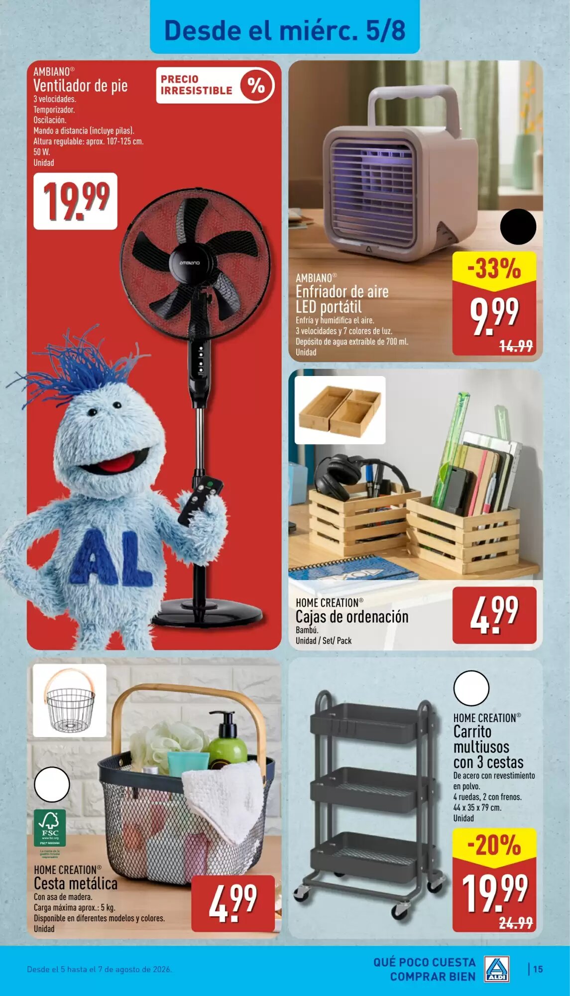 Folleto promocional de ALDI válido desde el 03/08/2026 - Página 15.
