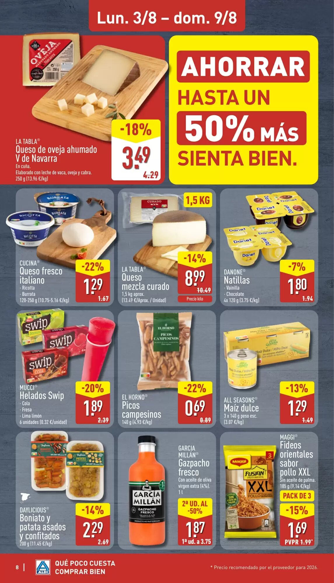 Folleto promocional de ALDI válido desde el 03/08/2026 - Página 8.