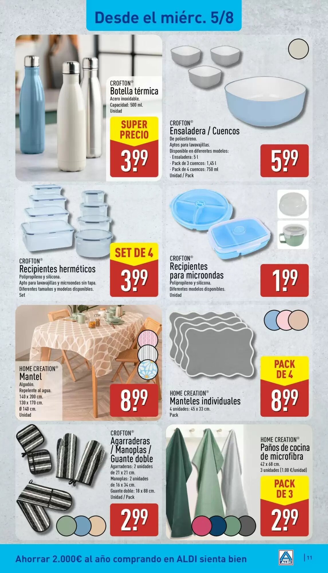 Folleto promocional de ALDI válido desde el 03/08/2026 - Página 11.