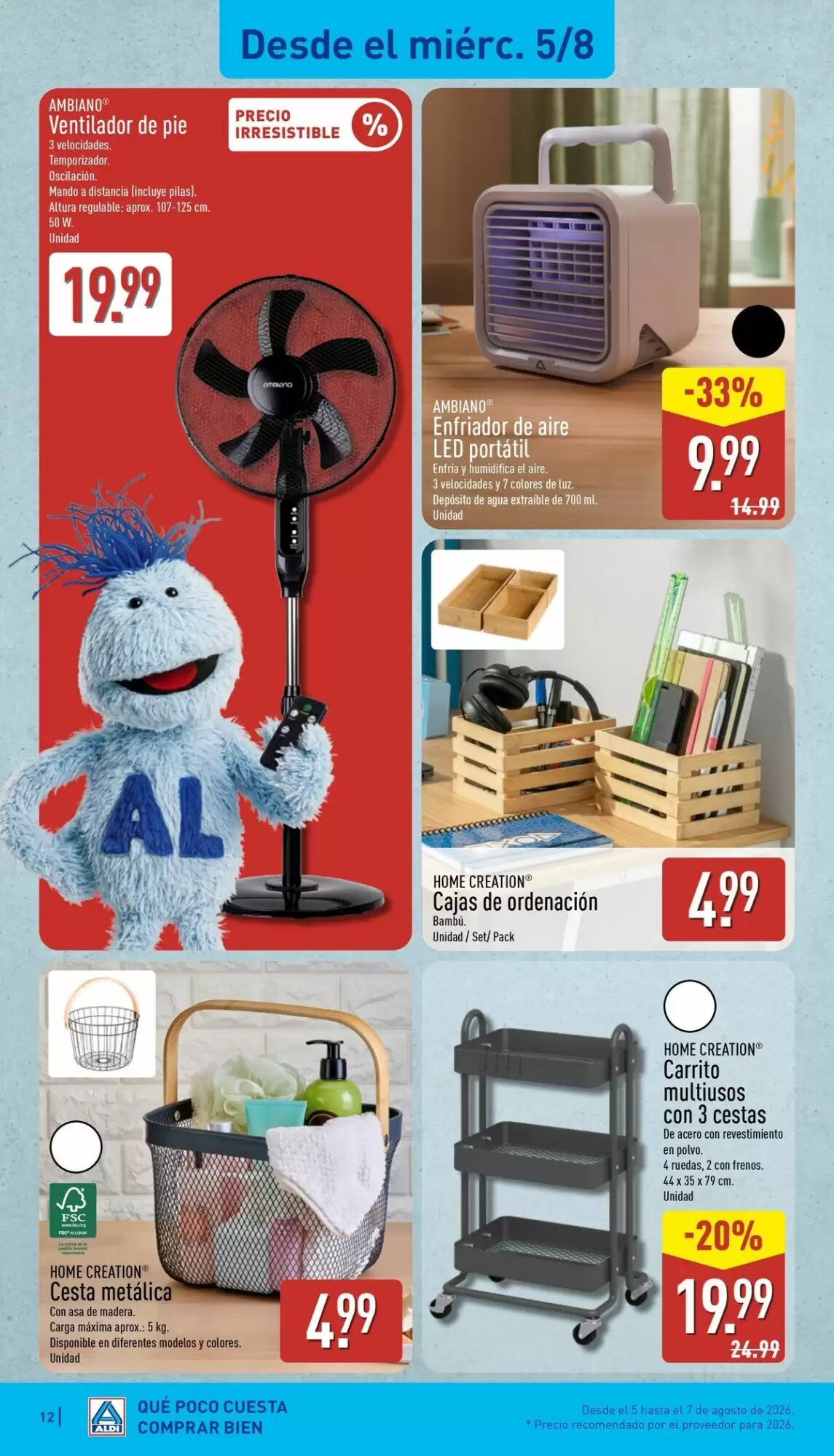 Folleto promocional de ALDI válido desde el 03/08/2026 - Página 12.