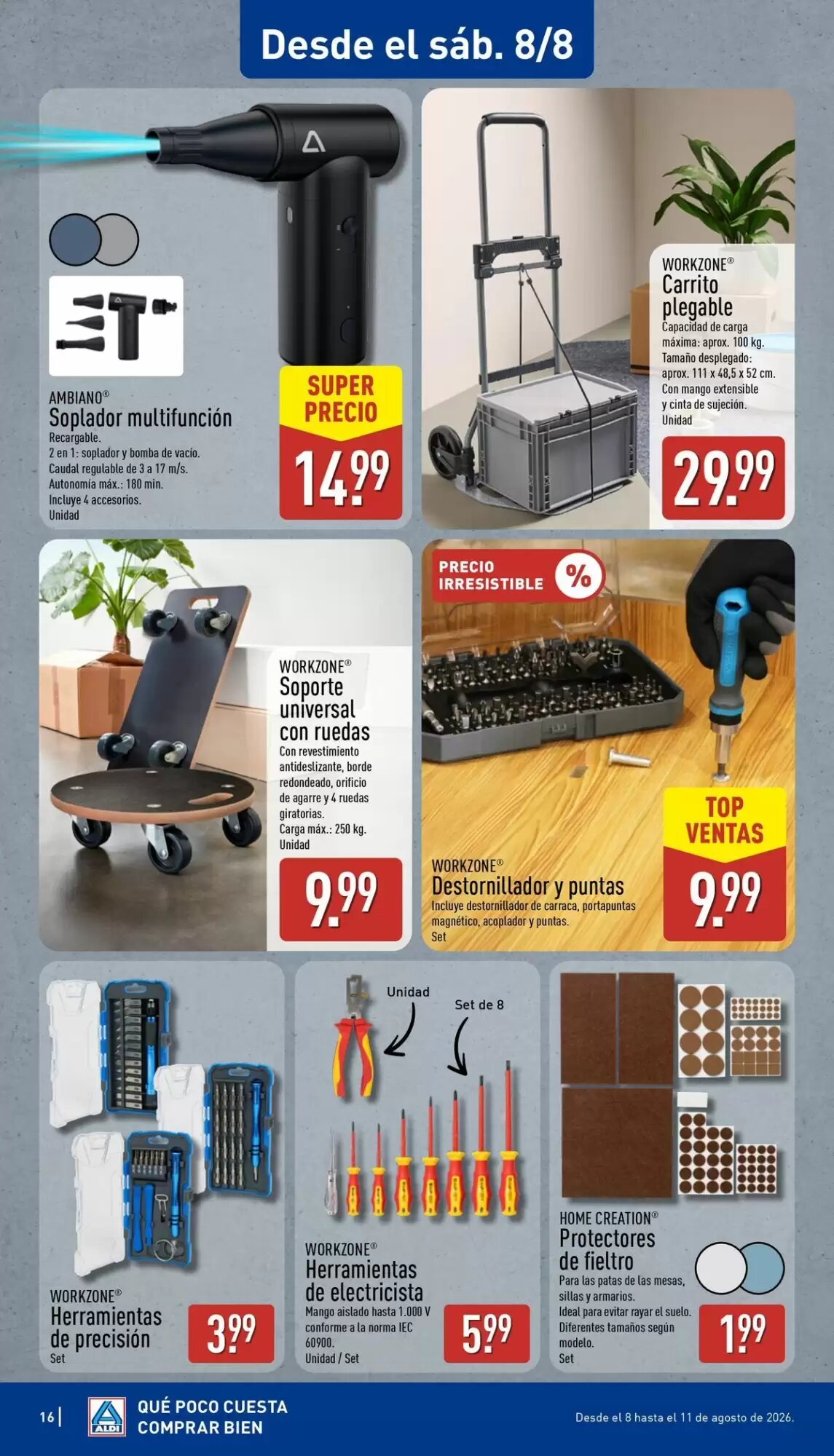 Folleto promocional de ALDI válido desde el 03/08/2026 - Página 16.