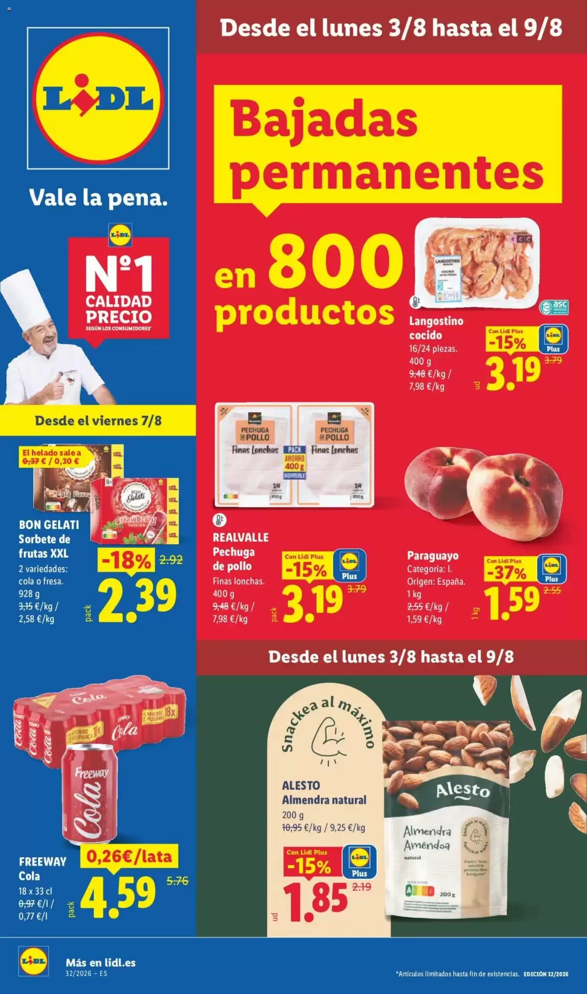 Folleto promocional de Lidl válido desde el 03/08/2026 - Página 1.