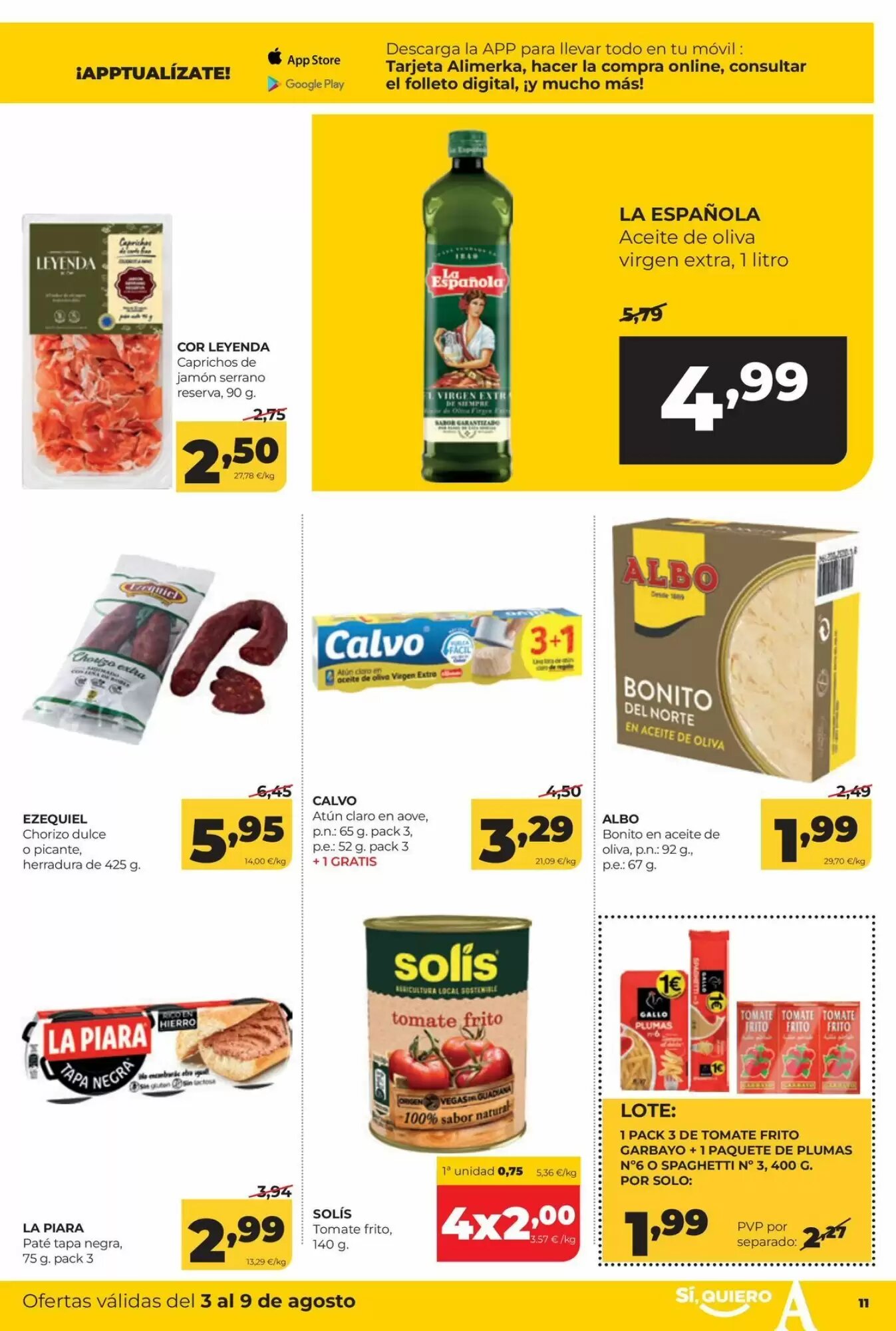 Folleto promocional de Alimerka válido desde el 03/08/2026 - Página 11.