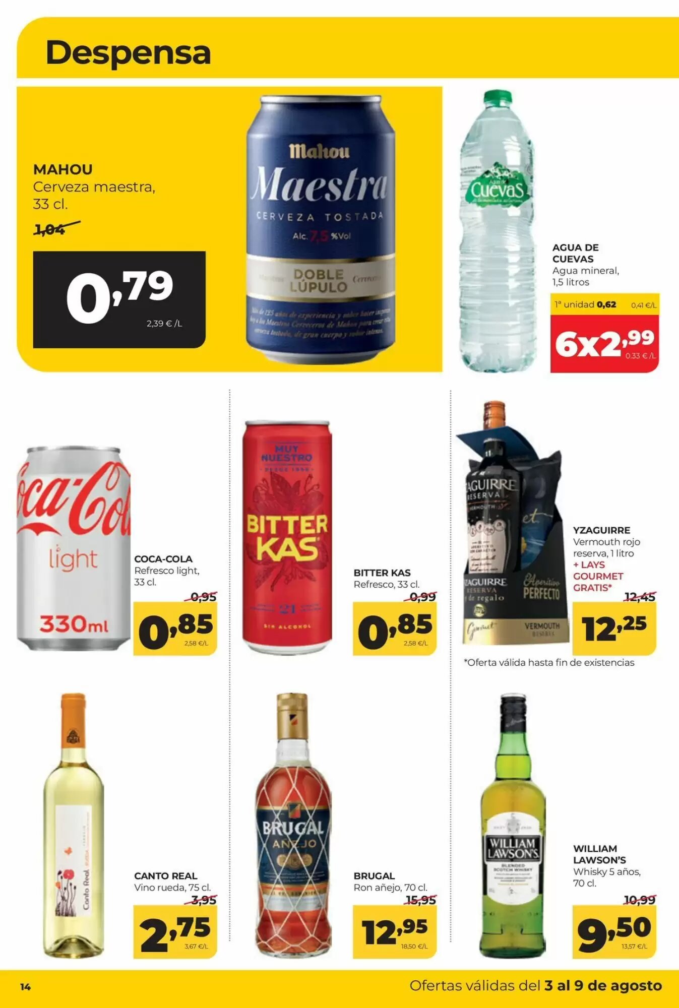 Folleto promocional de Alimerka válido desde el 03/08/2026 - Página 14.